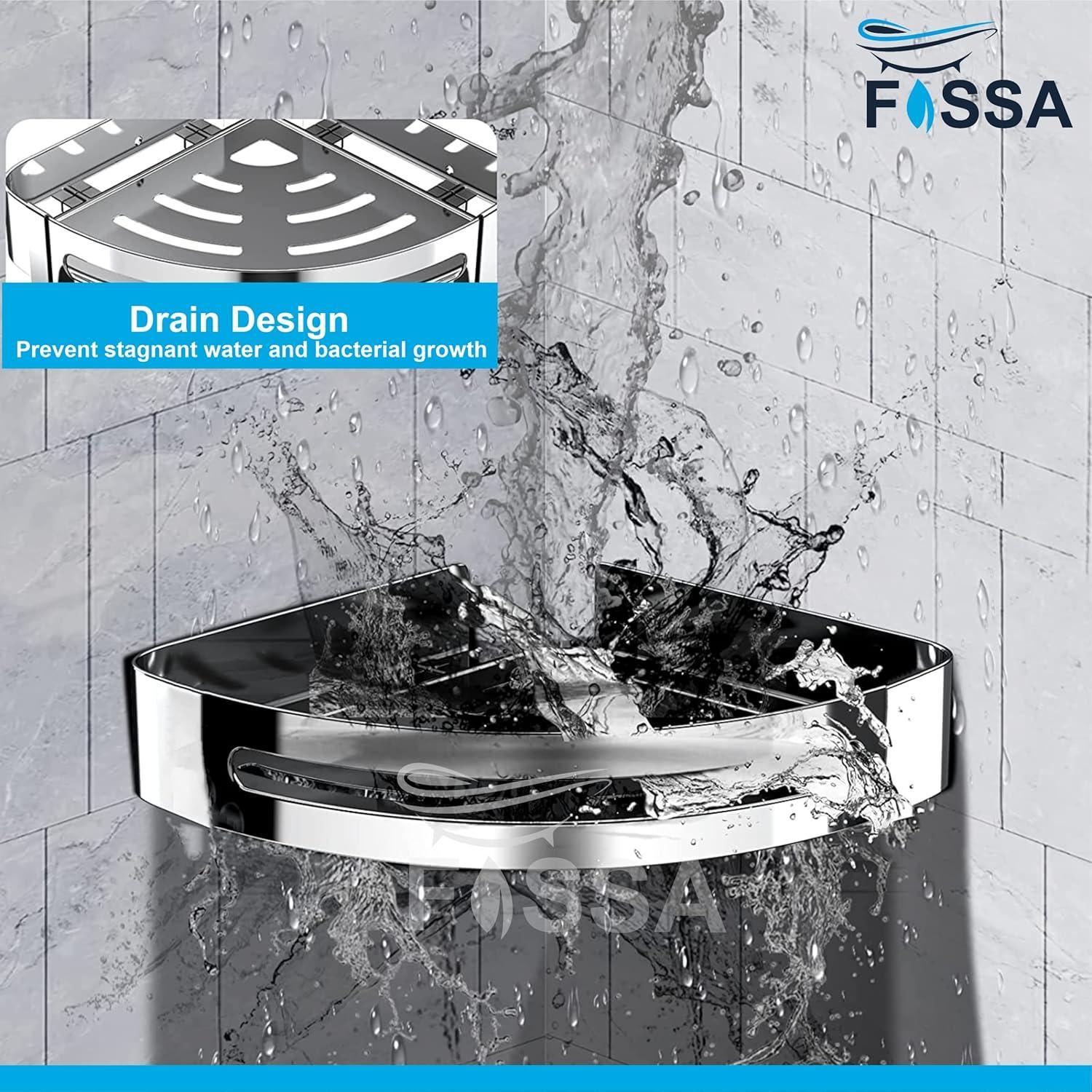 Caddy Stainless Steel Corner Shelf (Silver) 3 Set - Image 3