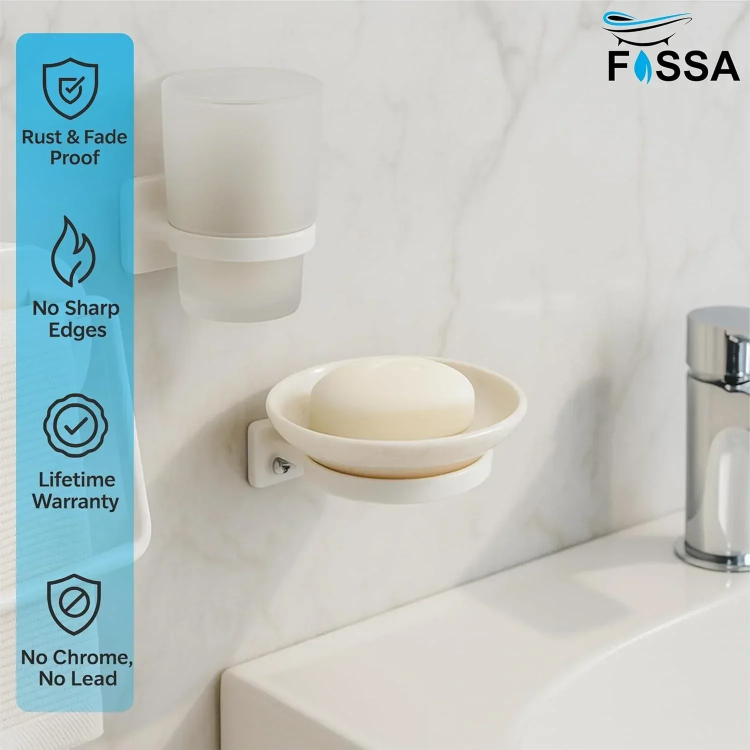 Ceramic White Unbreakable Soap Dish  Round Glossy Finish (RW-121) - Image 3