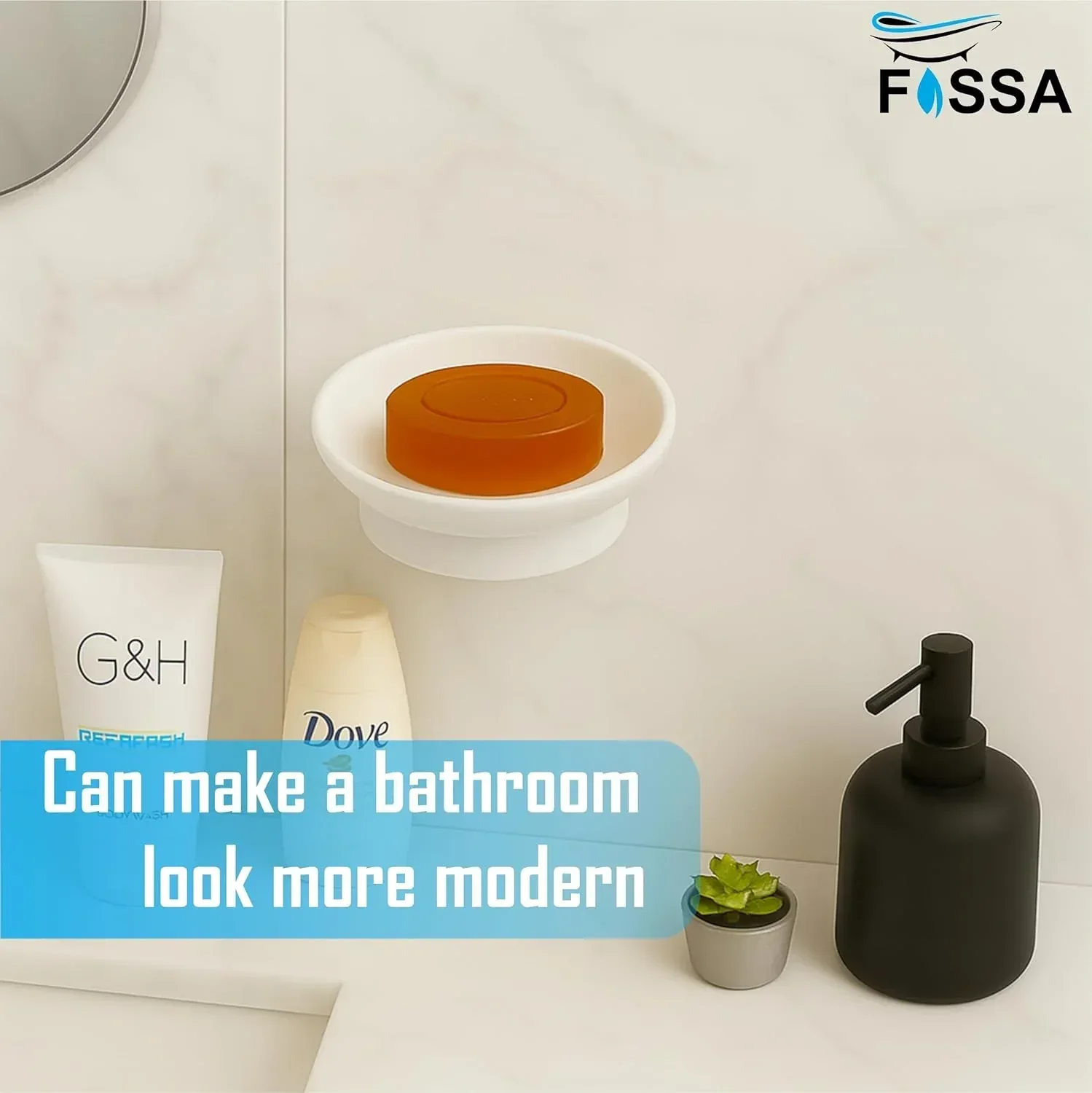 Ceramic White Unbreakable Soap Dish  Round Glossy Finish (RW-121) - Image 5