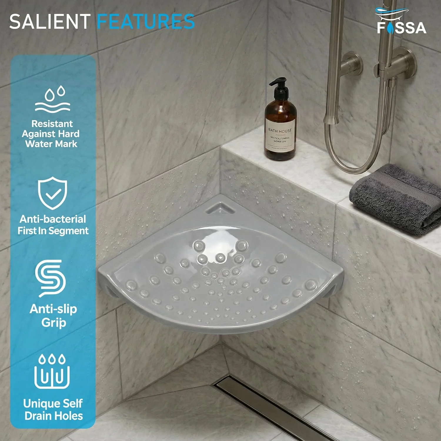 Ceramic Grey Foot Rest Stand Unbreakable Glossy Finish (RG-135) - Image 6