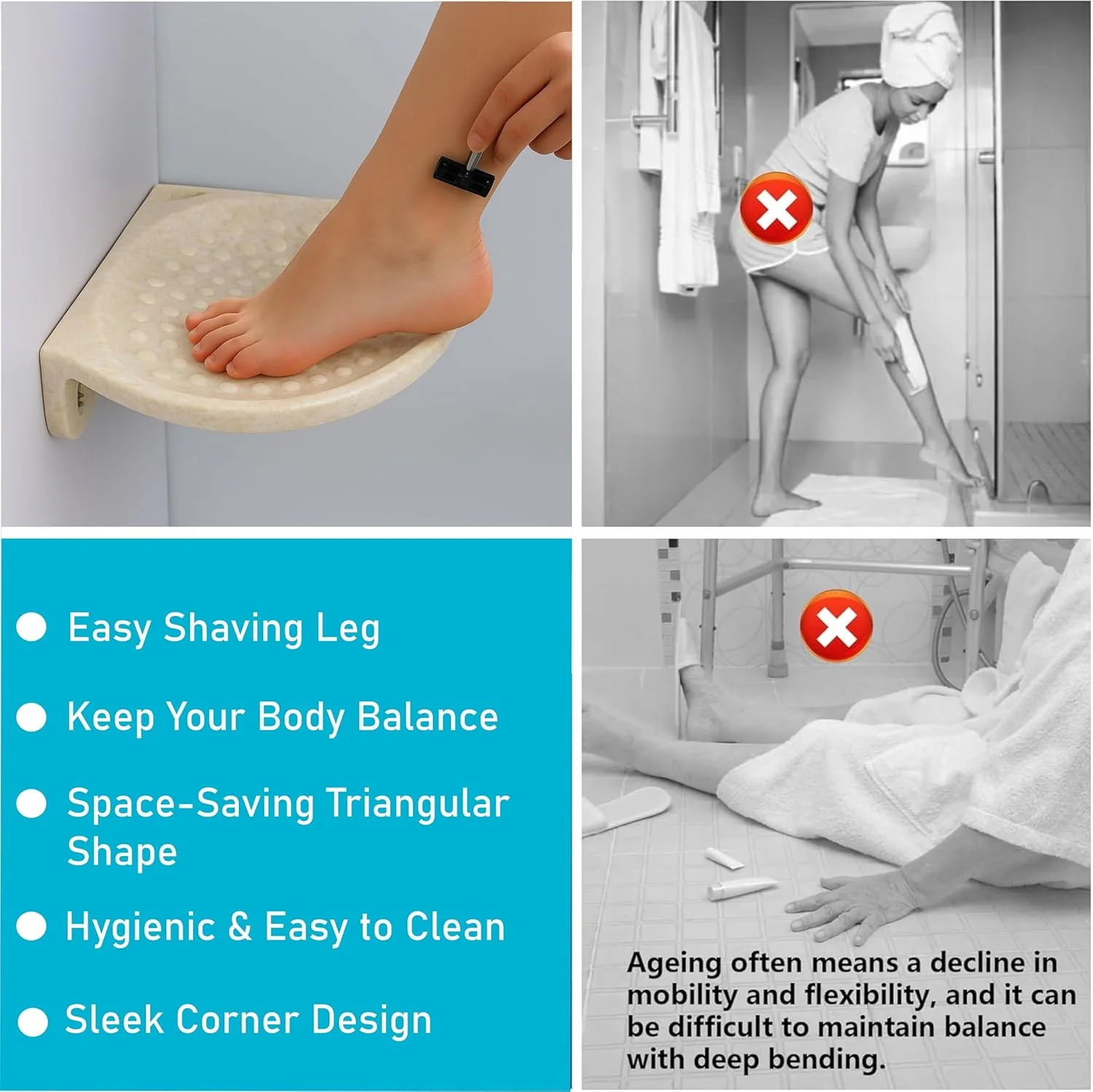 Ceramic Ivory Foot Rest Stand Unbreakable Glossy Finish (RM-135) - Image 6