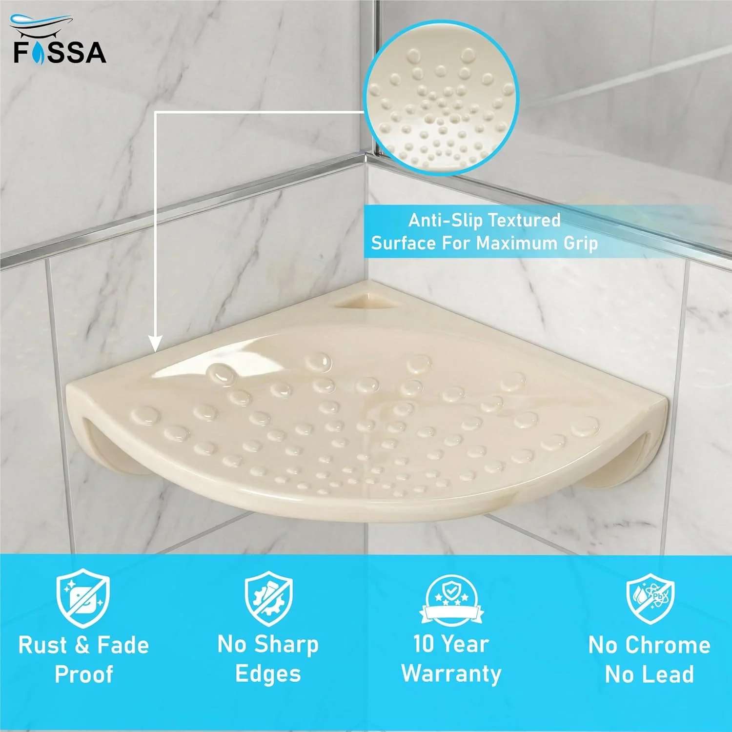 Ceramic Ivory Foot Rest Stand Unbreakable Glossy Finish (RM-135) - Image 8
