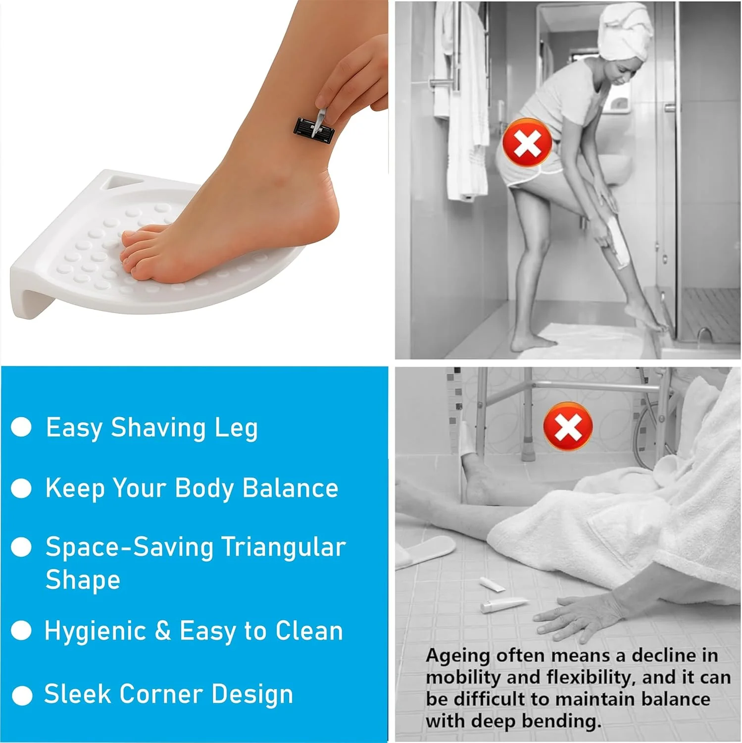Ceramic White Foot Rest Stand Unbreakable Glossy Finish (RW-135) - Image 7