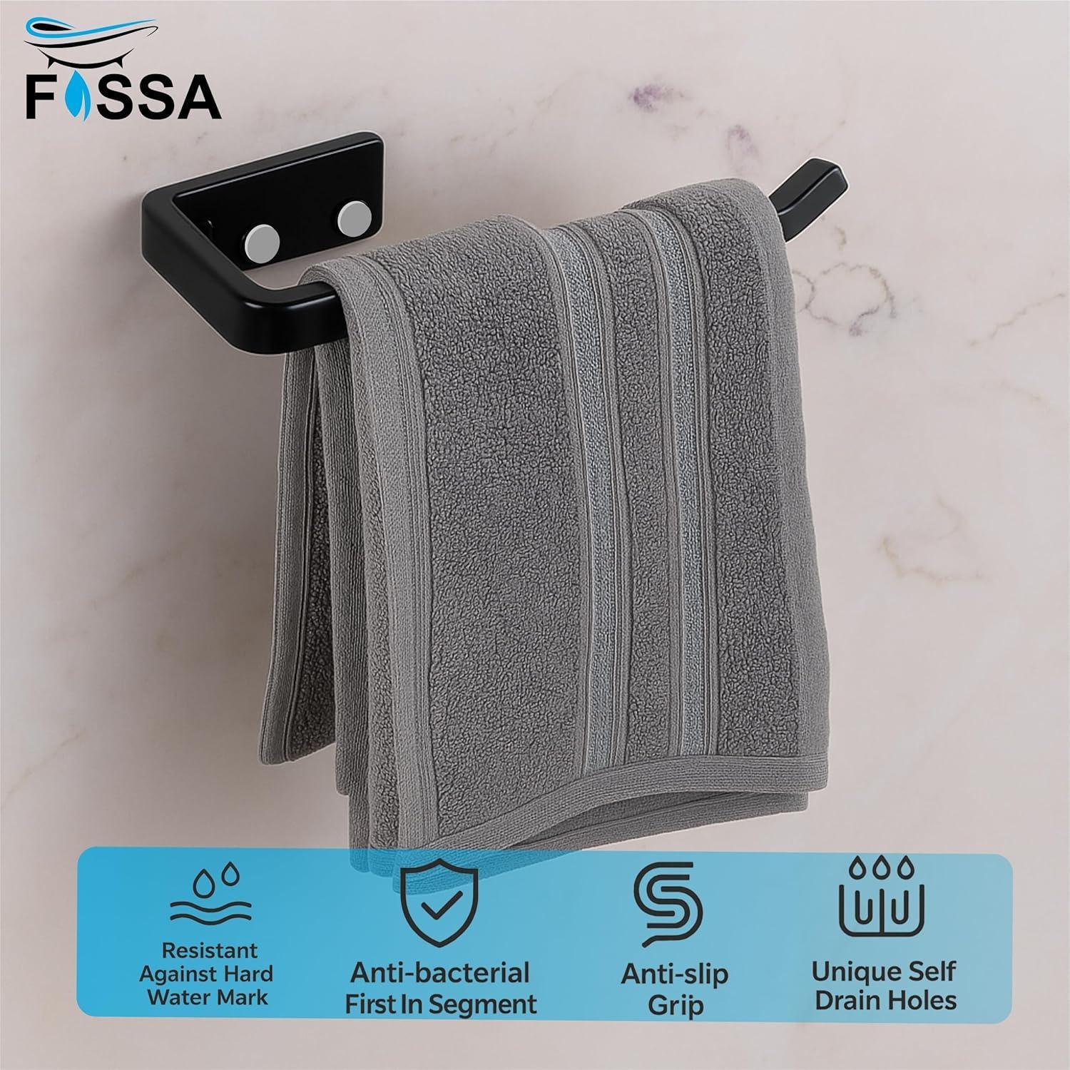 Ceramic Black Unbreakable Napkin Ring & Towel Holder Glossy Finish (RB-136) - Image 3