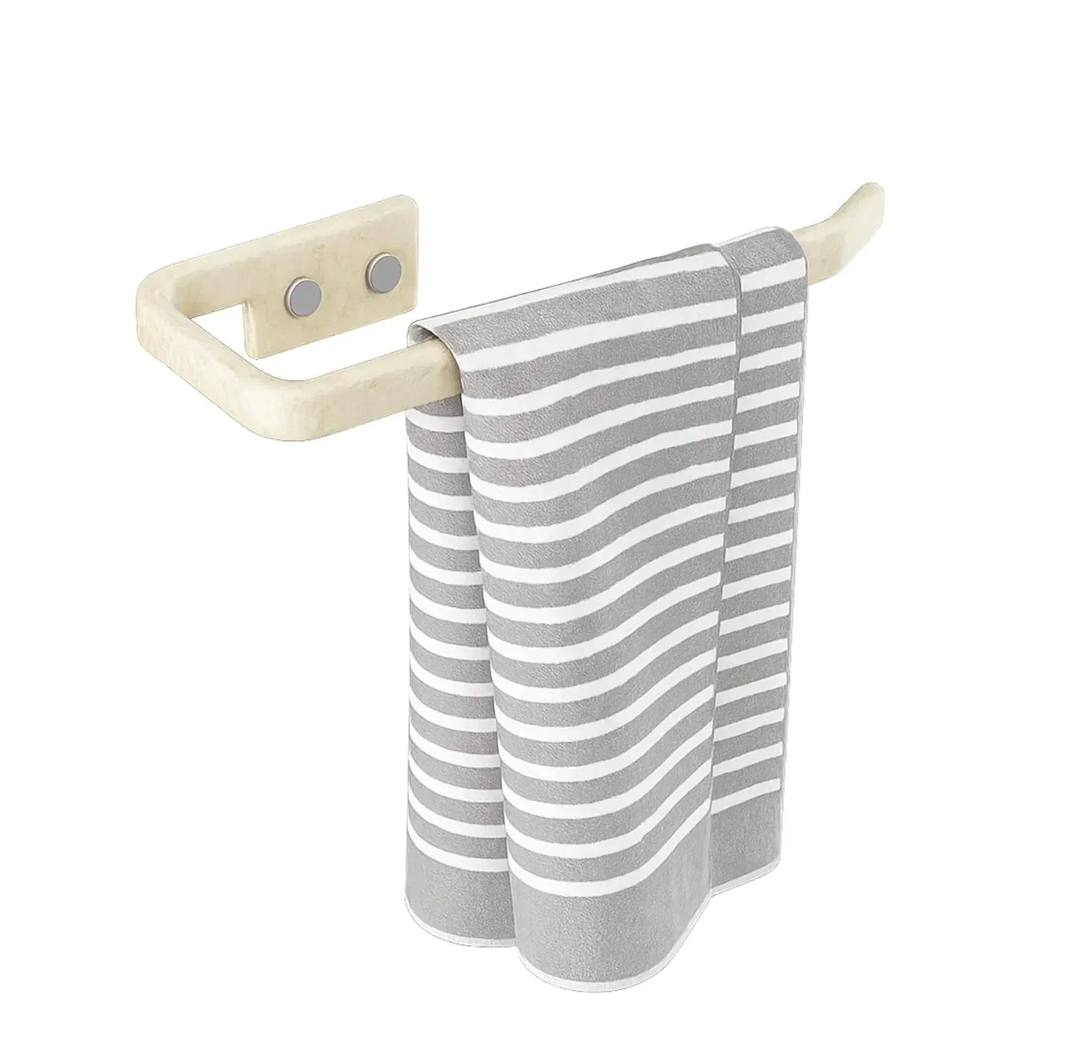 Ceramic Ivory Unbreakable Napkin Ring & Towel Holder Glossy Finish (RM-136)