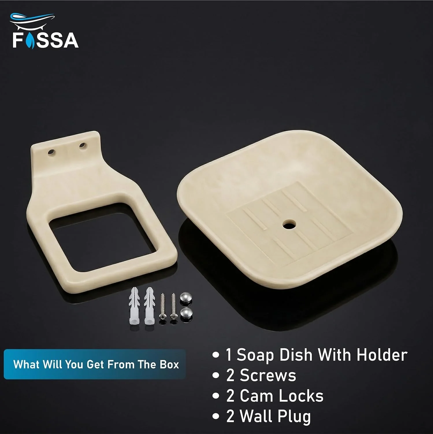 Ceramic Ivory Unbreakable Soap Dish Square Glossy Finish (RM-111) - Image 6