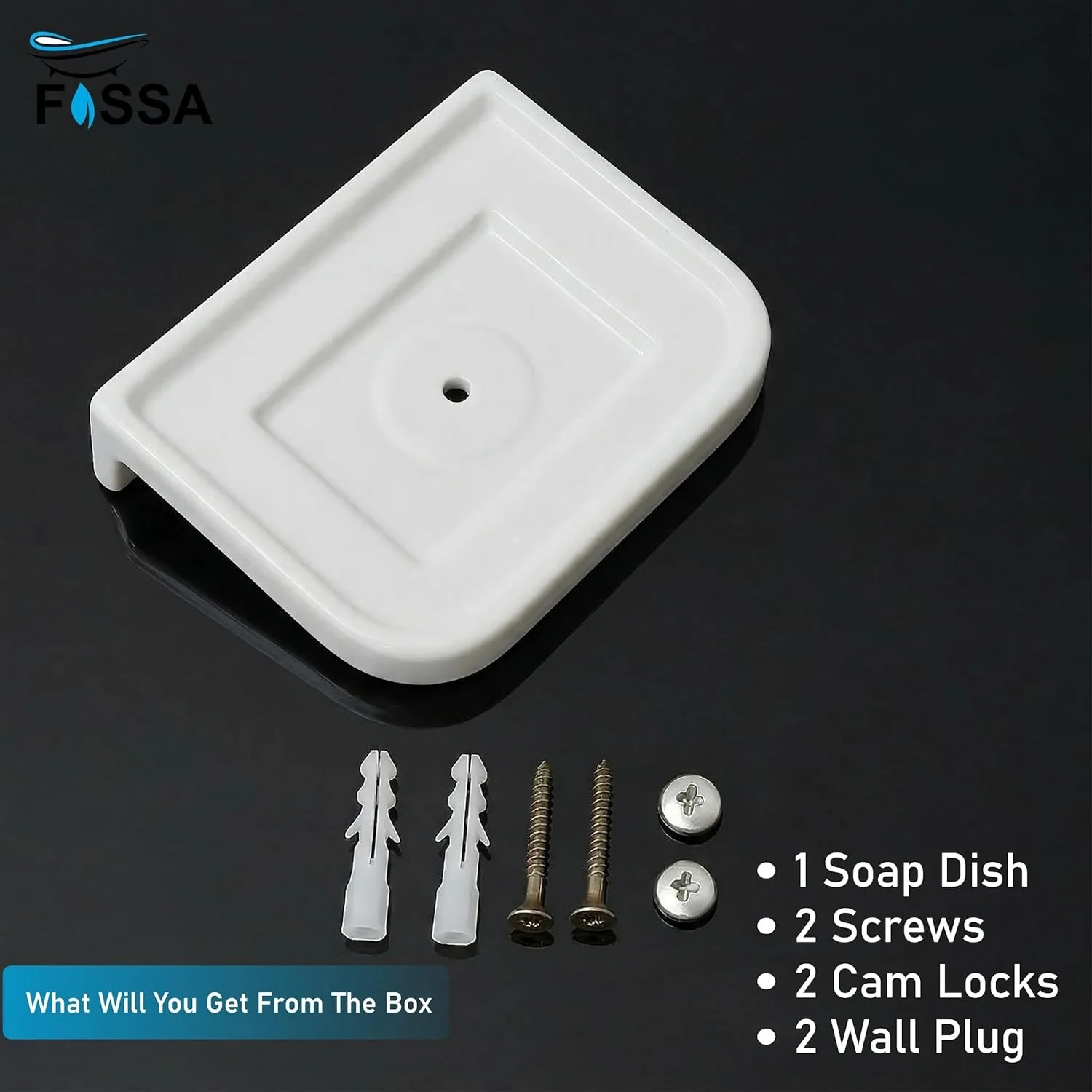 Ceramic White Unbreakable Soap Dish Rectangular Glossy Finish (RW-118) - Image 5