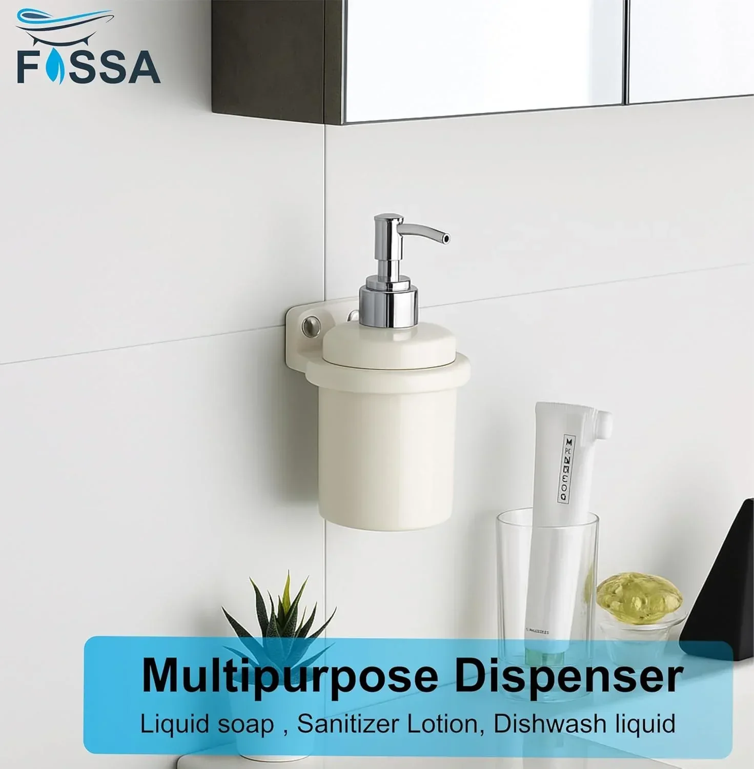 Ceramic White Soap Dispenser Unbreakable Glosssy Finish (RW-124) - Image 5