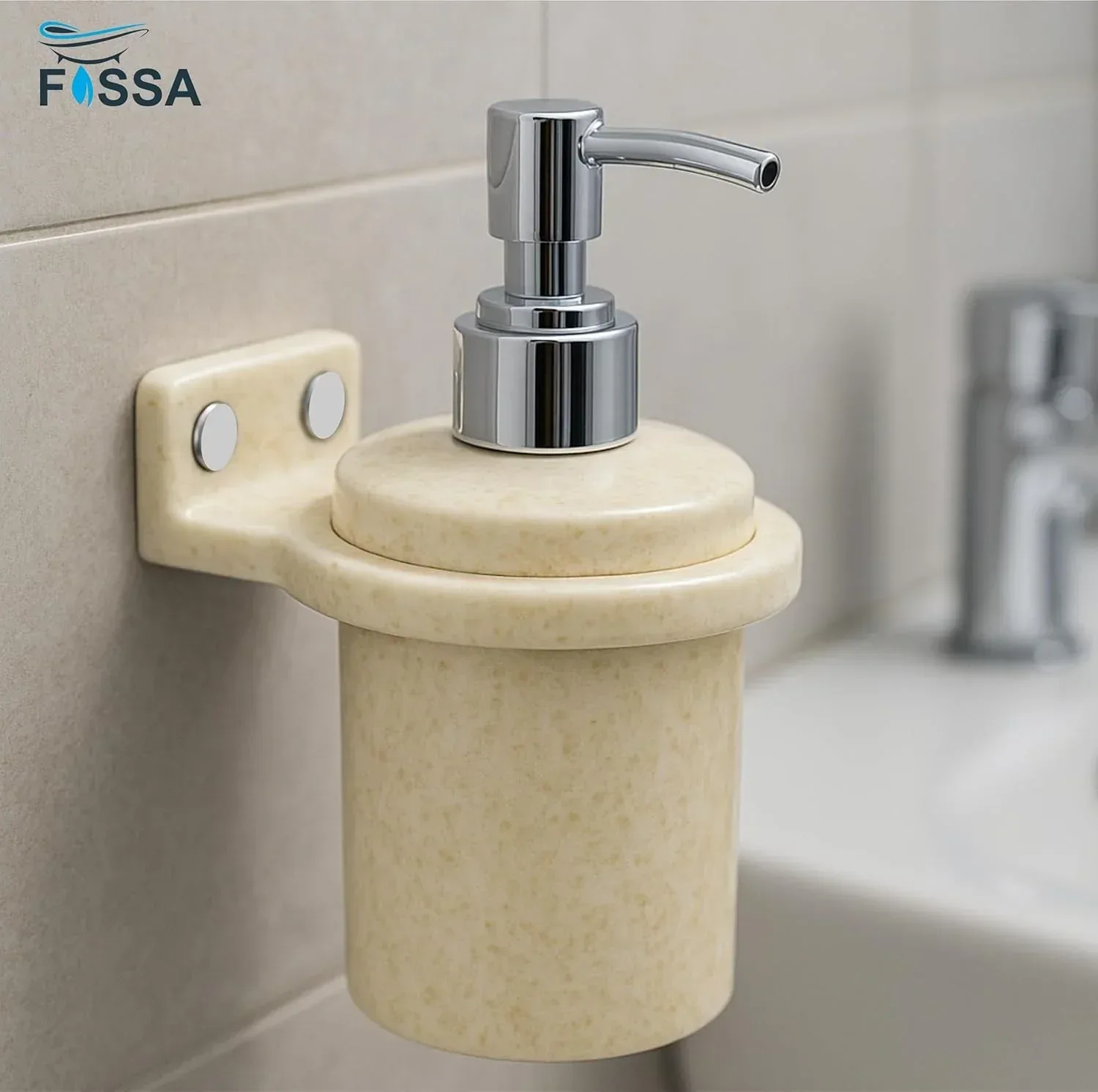 Ceramic Ivory Soap Dispenser Unbreakable Glossy Finish (RM-124) - Image 4