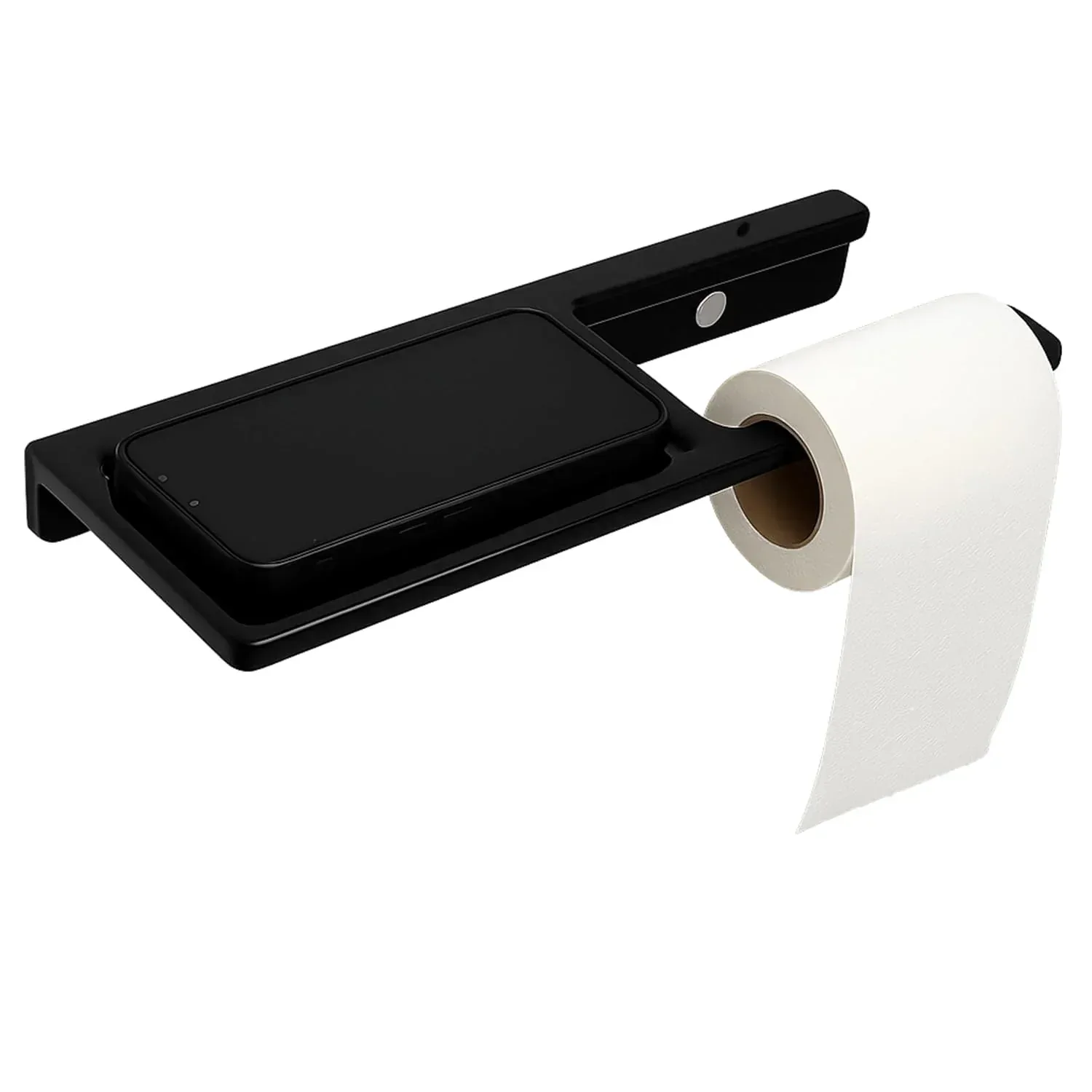 Ceramic Black Toilet Paper Holder with Mobile Stand (RB-125)