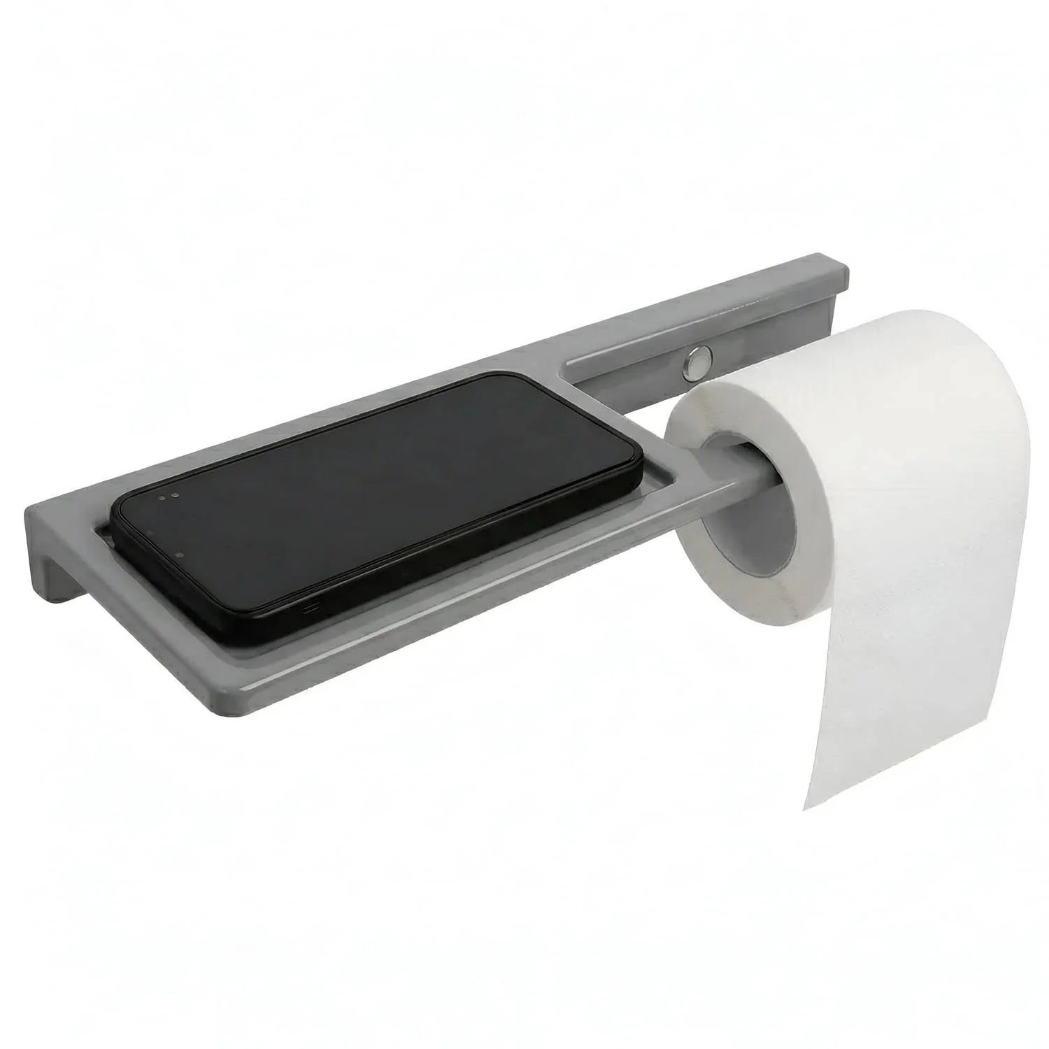 Ceramic Grey Toilet Paper Holder with Mobile Stand (RG-125)