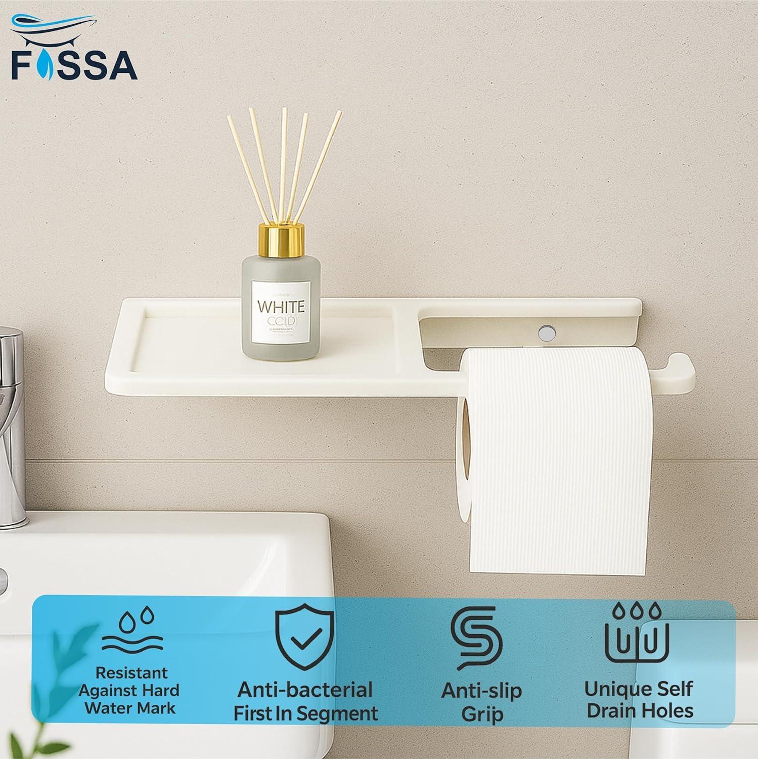 Ceramic White Toilet Paper Holder with Mobile Stand (RW-125) - Image 4