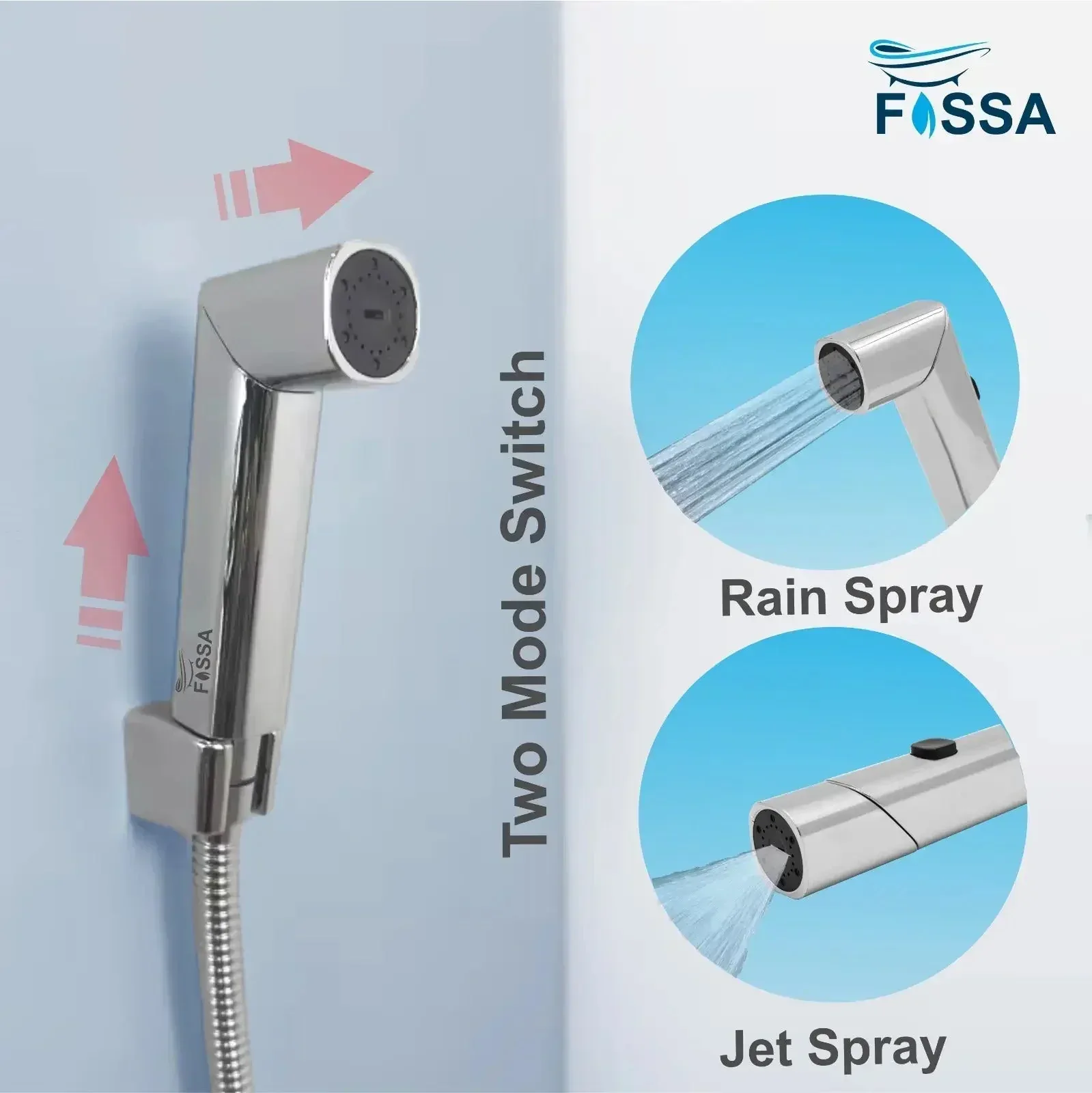Dream Silver ABS Health Faucet with 1 Meter 304-Grade SS Hose Pipe & Hook - Image 3