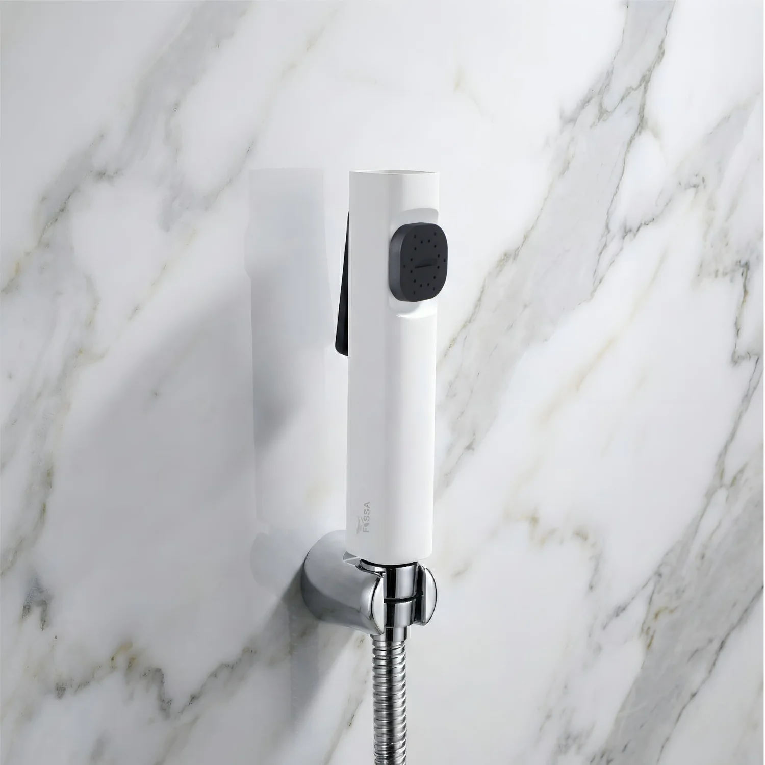 Erica white ABS Health Faucet with 1 Meter Flexible Hose Pipe & Hook