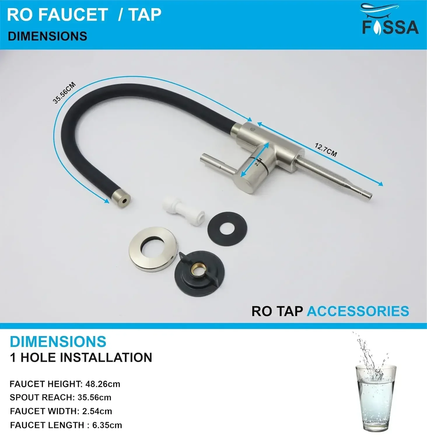 RO Tap/Faucet Flexible Premium Stainless Steel Black - Image 6