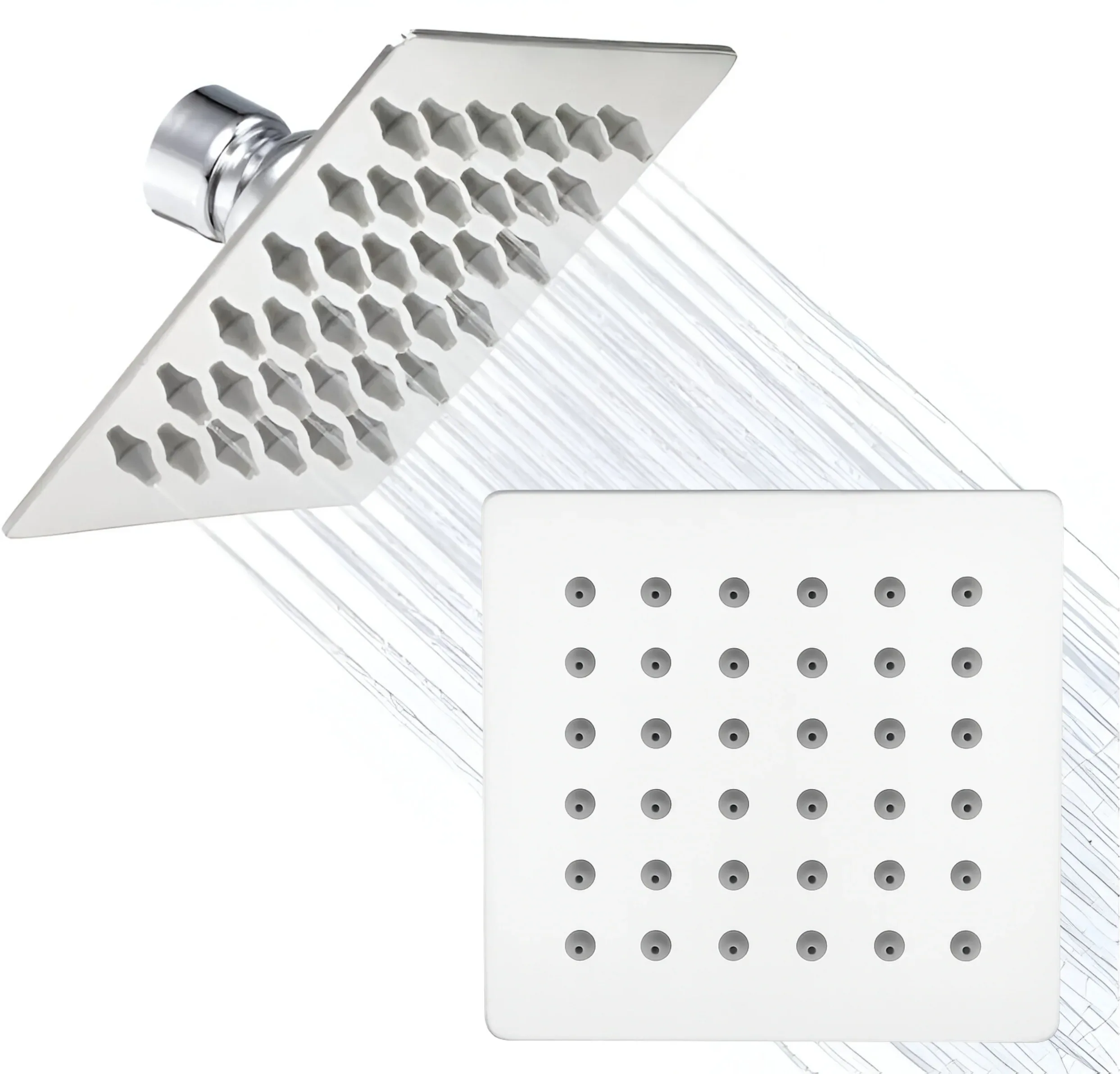 Ultra 4x4 Rain Overhead Shower Square 304 Stainless Steel
