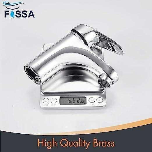 Wash Basin Mixer Tap Brass Silver - Image 3