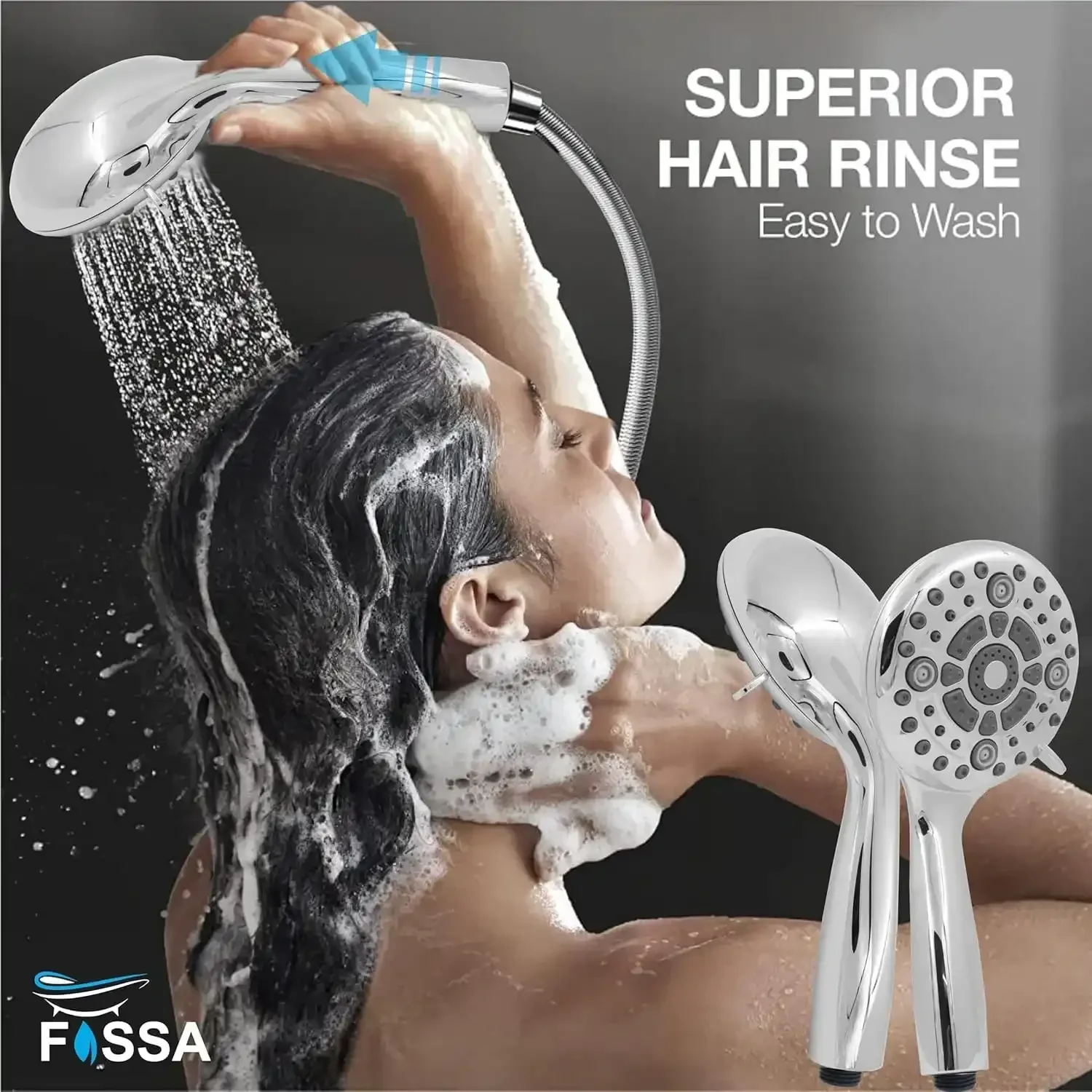 Earth Hand Shower – 6 Spray Modes High Pressure Chrome (Only Hand Shower) - Image 4