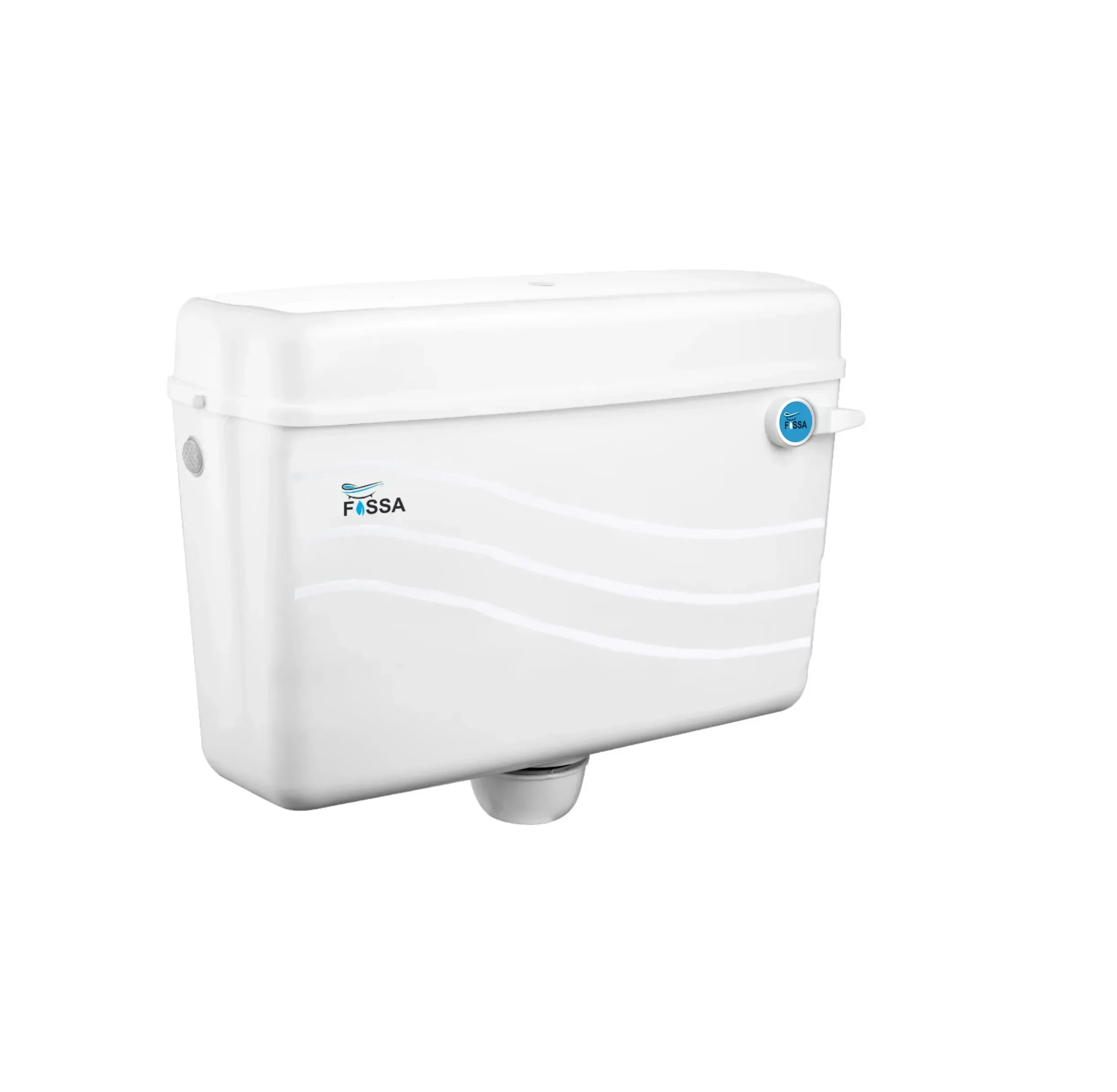 Fossa Flushing Cistern (9 Ltr) Capacity Side Handle Flush Tank White - Image 2