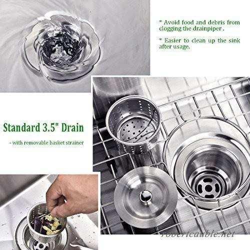 Fossa Stainless Steel Kitchen Sink Drain Waste Coupling 304'' with Under Basket, 4 X 4 - Image 4