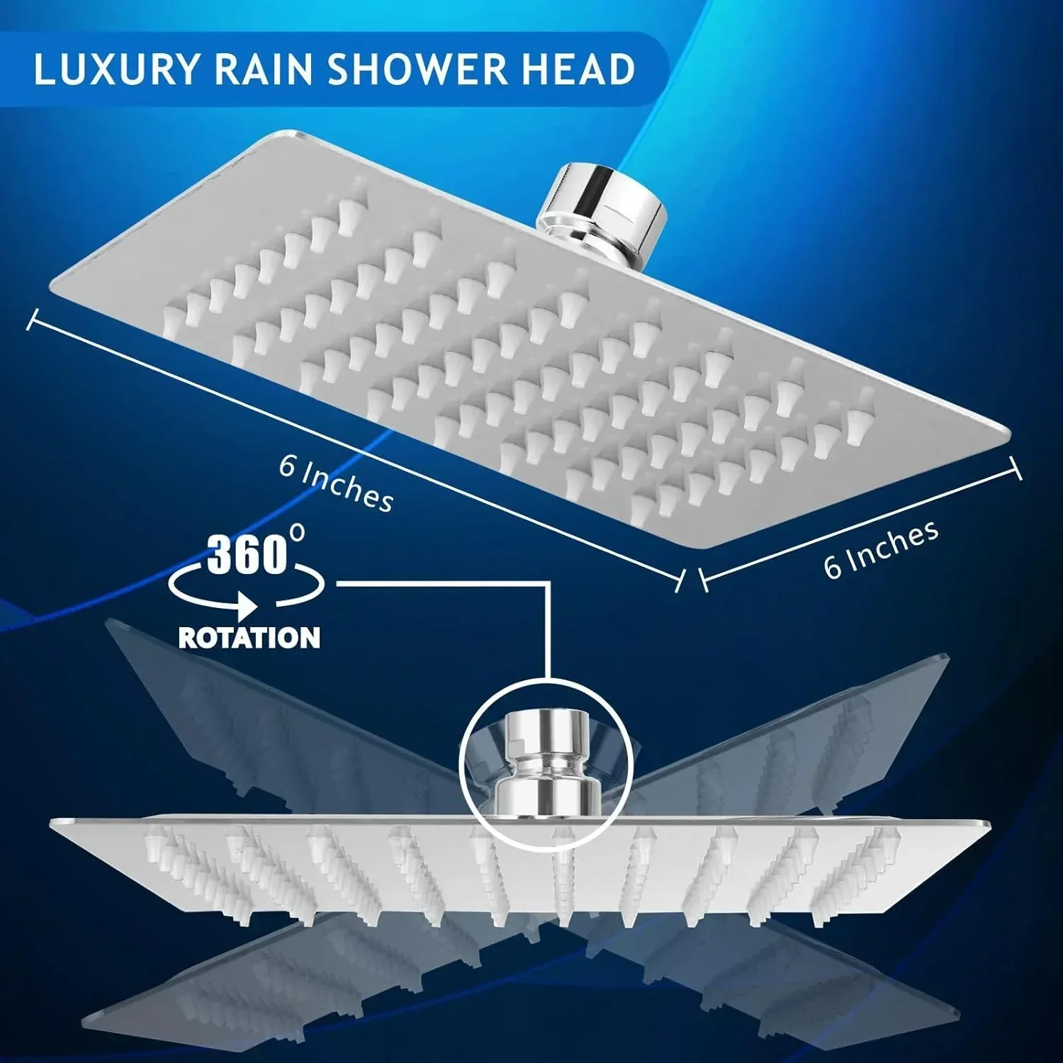 Fossa Ultra Sleek 304-Grade Overhead Shower (4 x 4 inches) - by Fossa - Image 7
