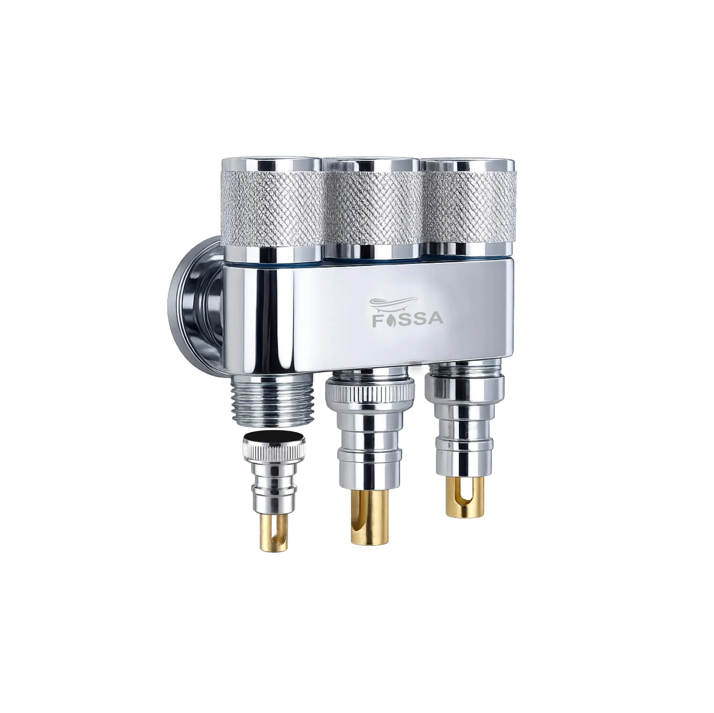 3 Way Galaxy Silver Laundry Faucet Stainless Steel Angle Valve With Nozzle