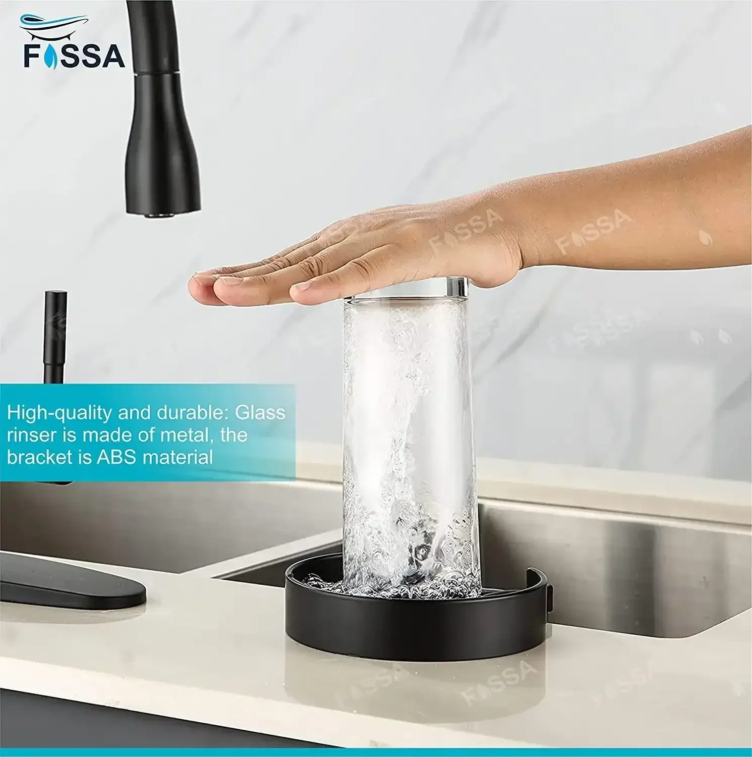 Kitchen Sink Glass Rinser with Heavy ABS Body - Image 7