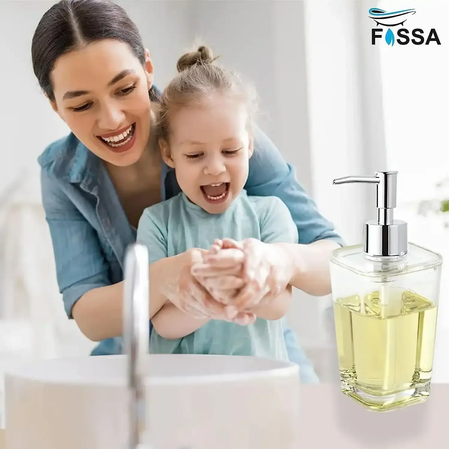 350ml Unbreakable Soap Dispenser White - Image 3