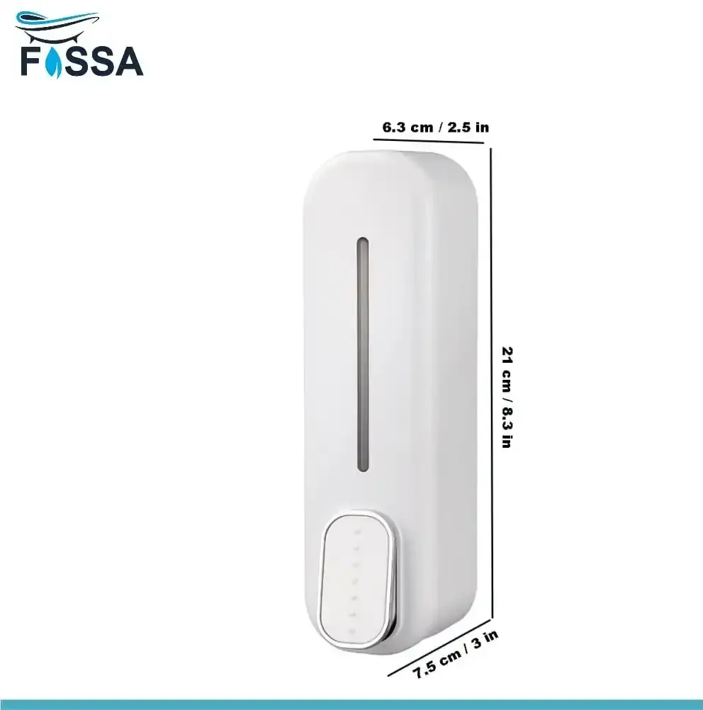 350 ml Wall Mounted White manual Soap Dispenser - Image 2