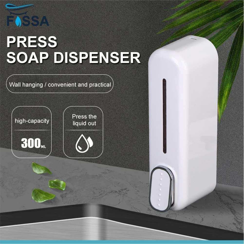 350 ml Wall Mounted White manual Soap Dispenser - Image 4