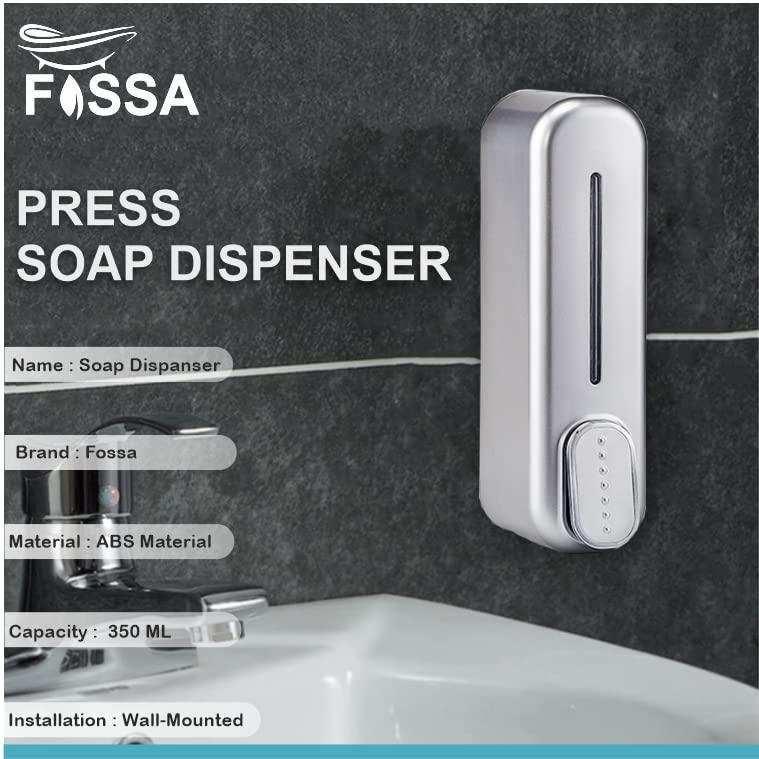 350 ml Wall Mounted Silver manual Soap Dispenser - Image 5