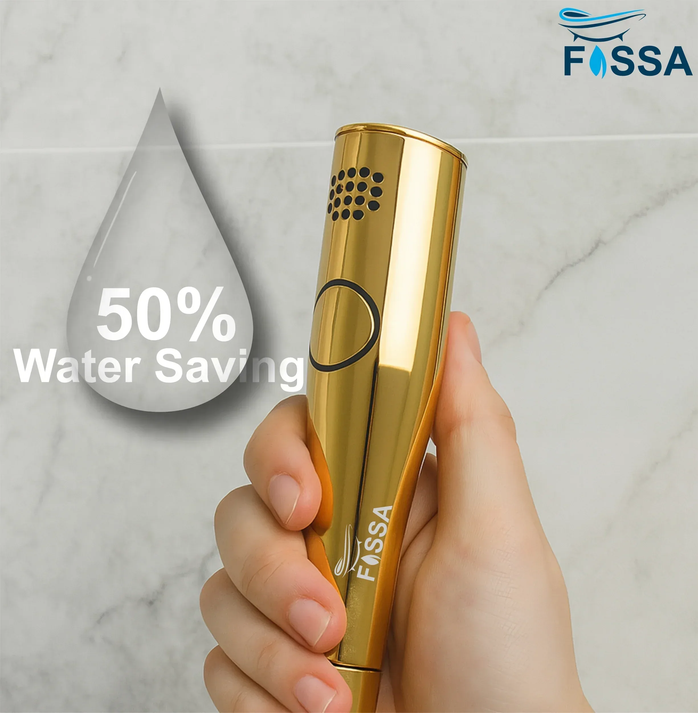 Italian Gold ABS Health Faucet with 1 Meter 304-Grade SS Hose Pipe & Hook - Image 4