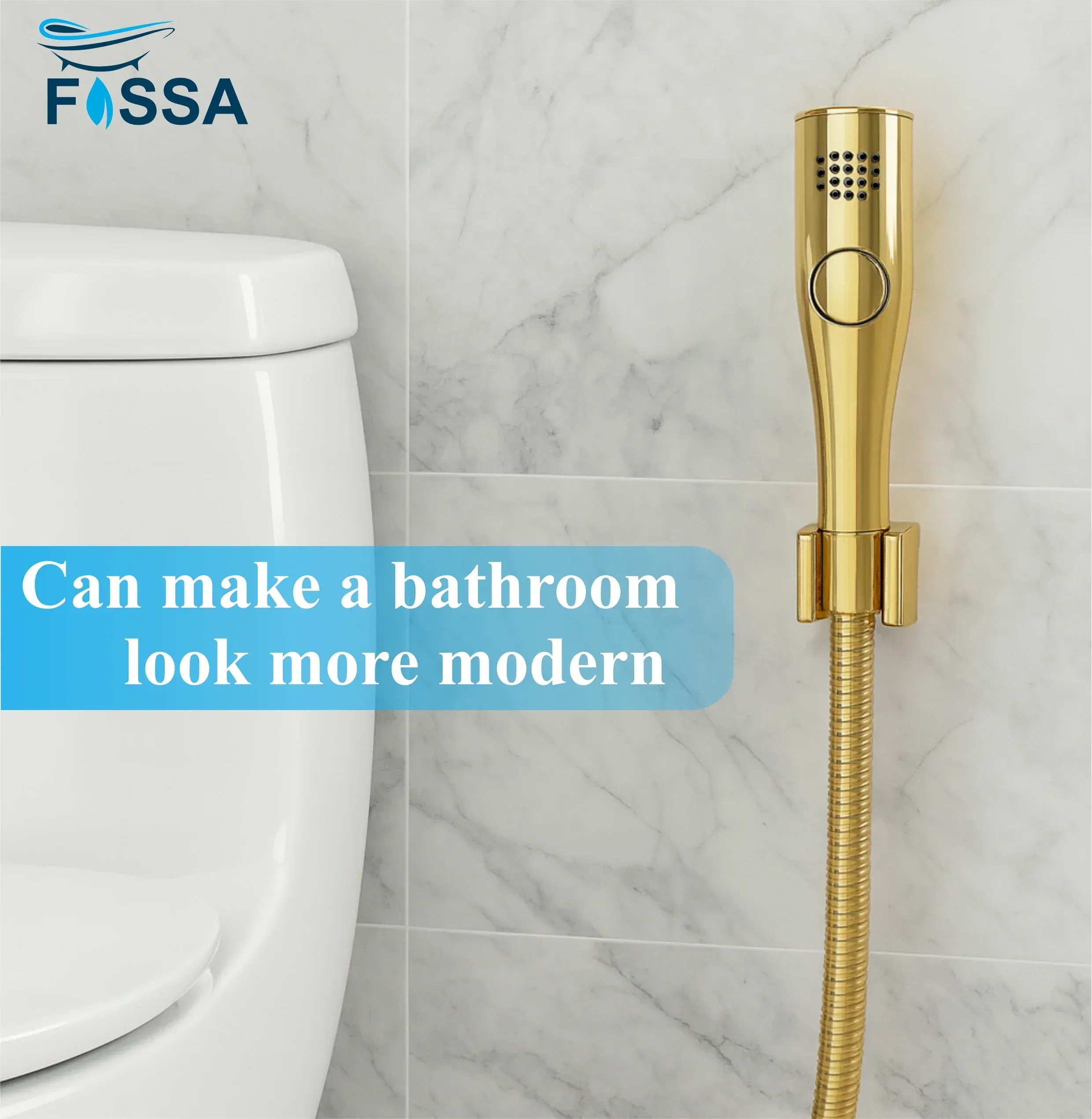 Italian Gold ABS Health Faucet with 1 Meter 304-Grade SS Hose Pipe & Hook - Image 6