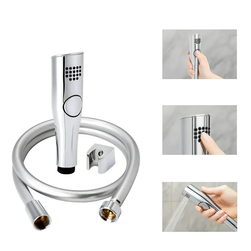 Italian Silver ABS Health Faucet with 1 Meter 304-Grade SS Hose Pipe & Hook - Image 7