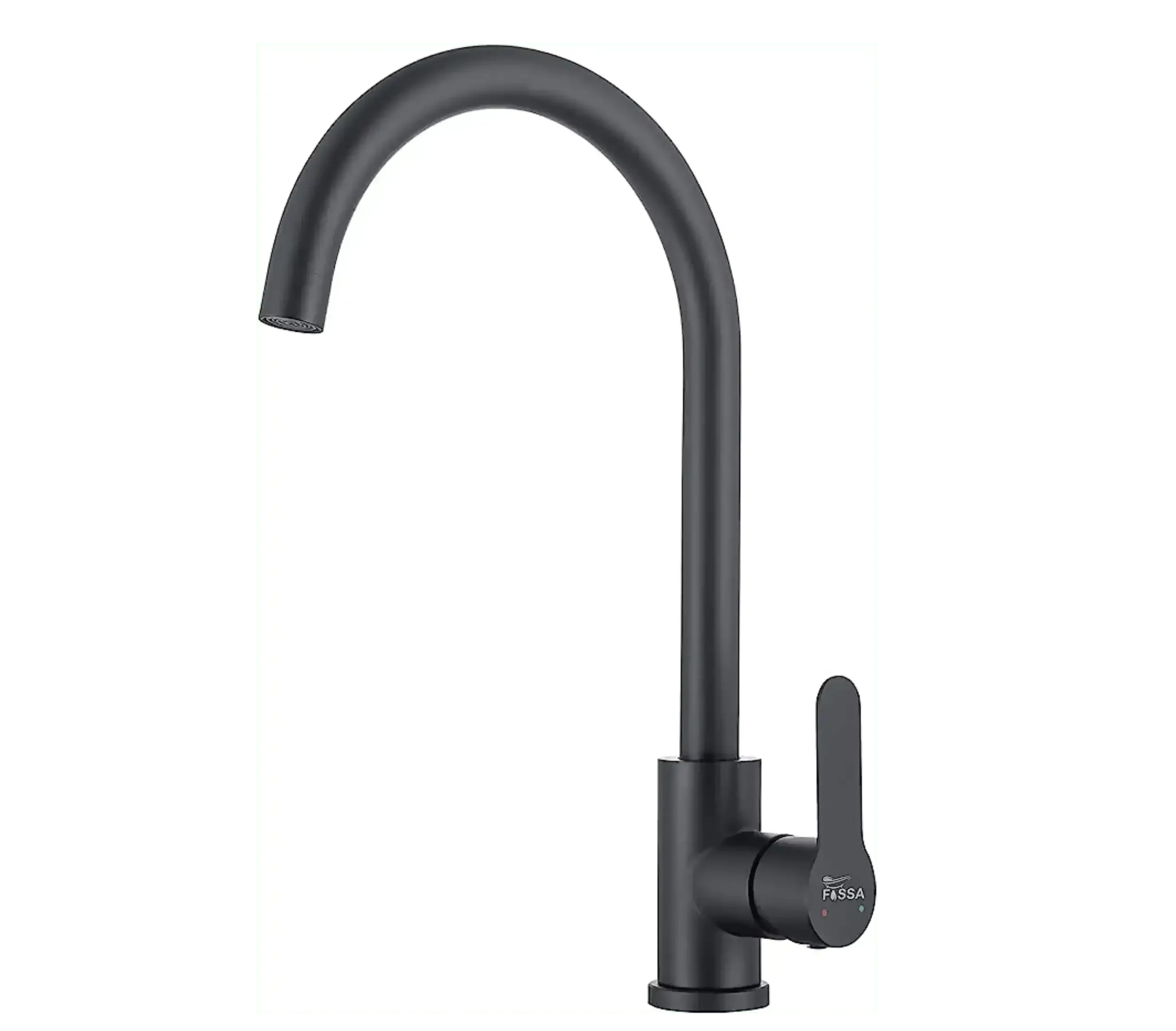 Single-Flow J Bend 360° Hot & Cold Brass Stainless Steel Kitchen Mixer Faucet Black