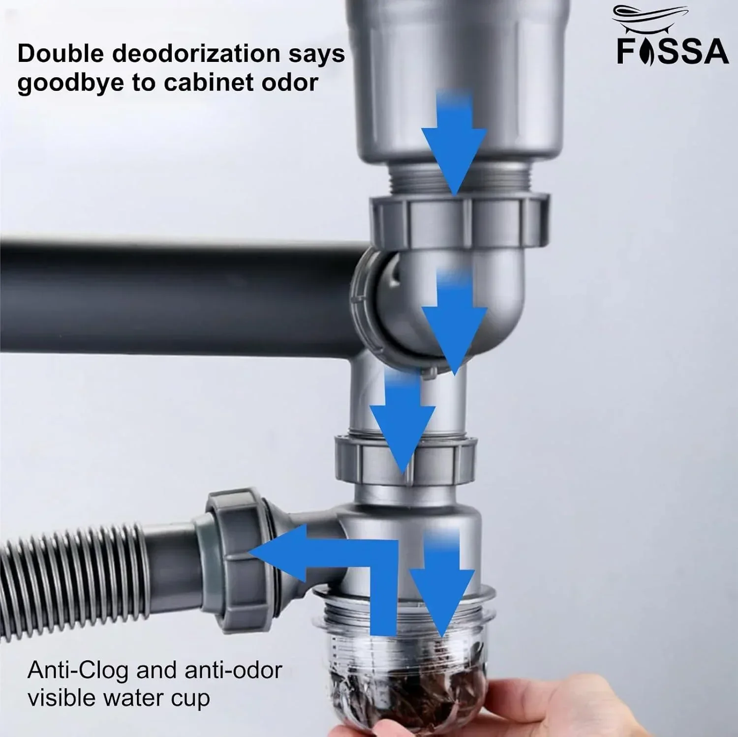 Waste Drain pipe with couplling waterfall kitchen sink - Image 4