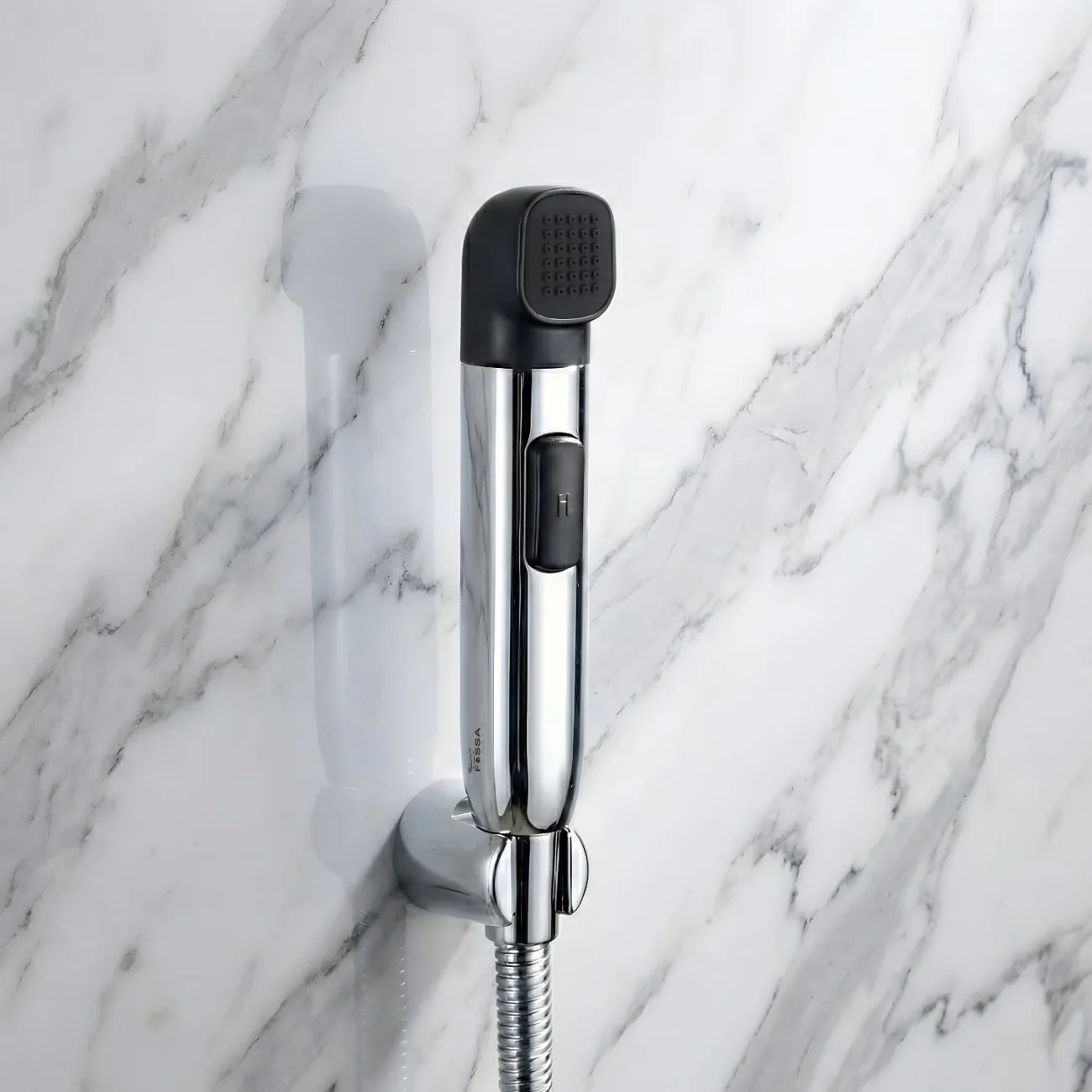 Krave Black ABS Dual Function Health Faucet with 1 Meter 304-Grade SS Hose Pipe & Hook