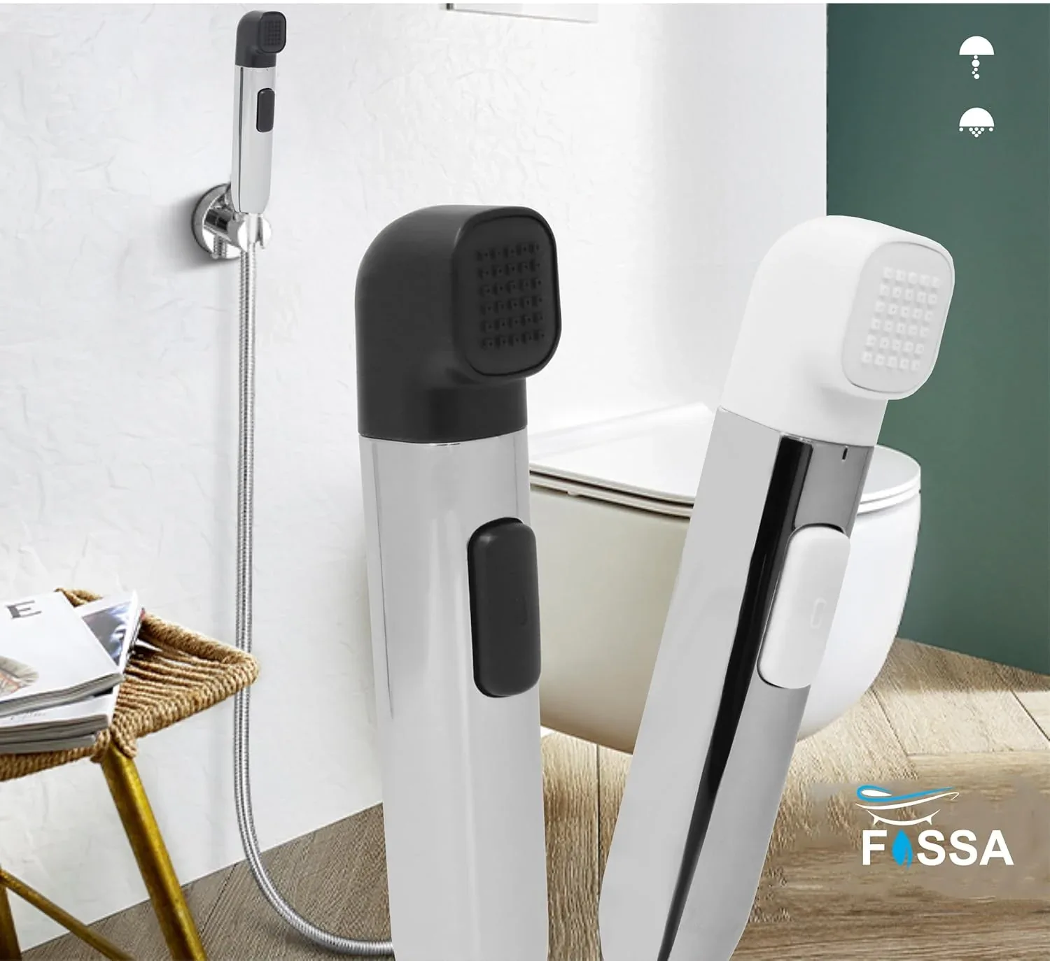 Krave Black ABS Dual Function Health Faucet with 1 Meter 304-Grade SS Hose Pipe & Hook - Image 5