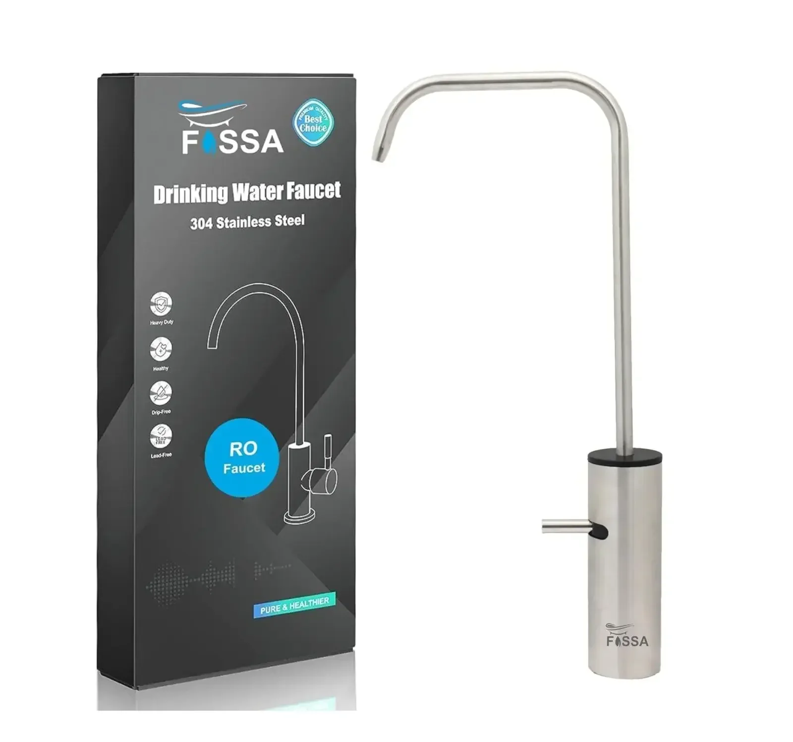 Opera L Bend RO Tap/Faucet Premium Stainless Steel Silver