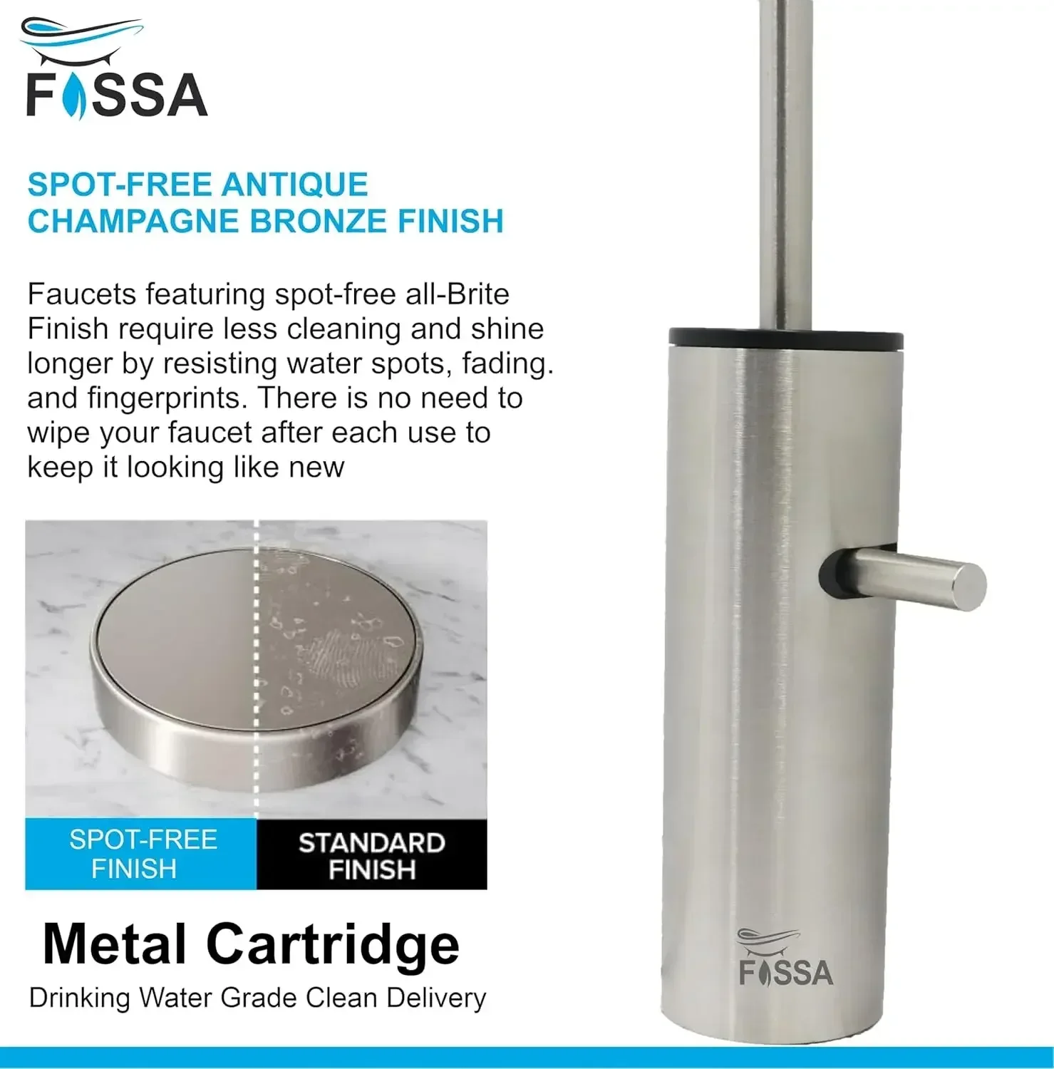 Opera L Bend RO Tap/Faucet Premium Stainless Steel Silver - Image 4