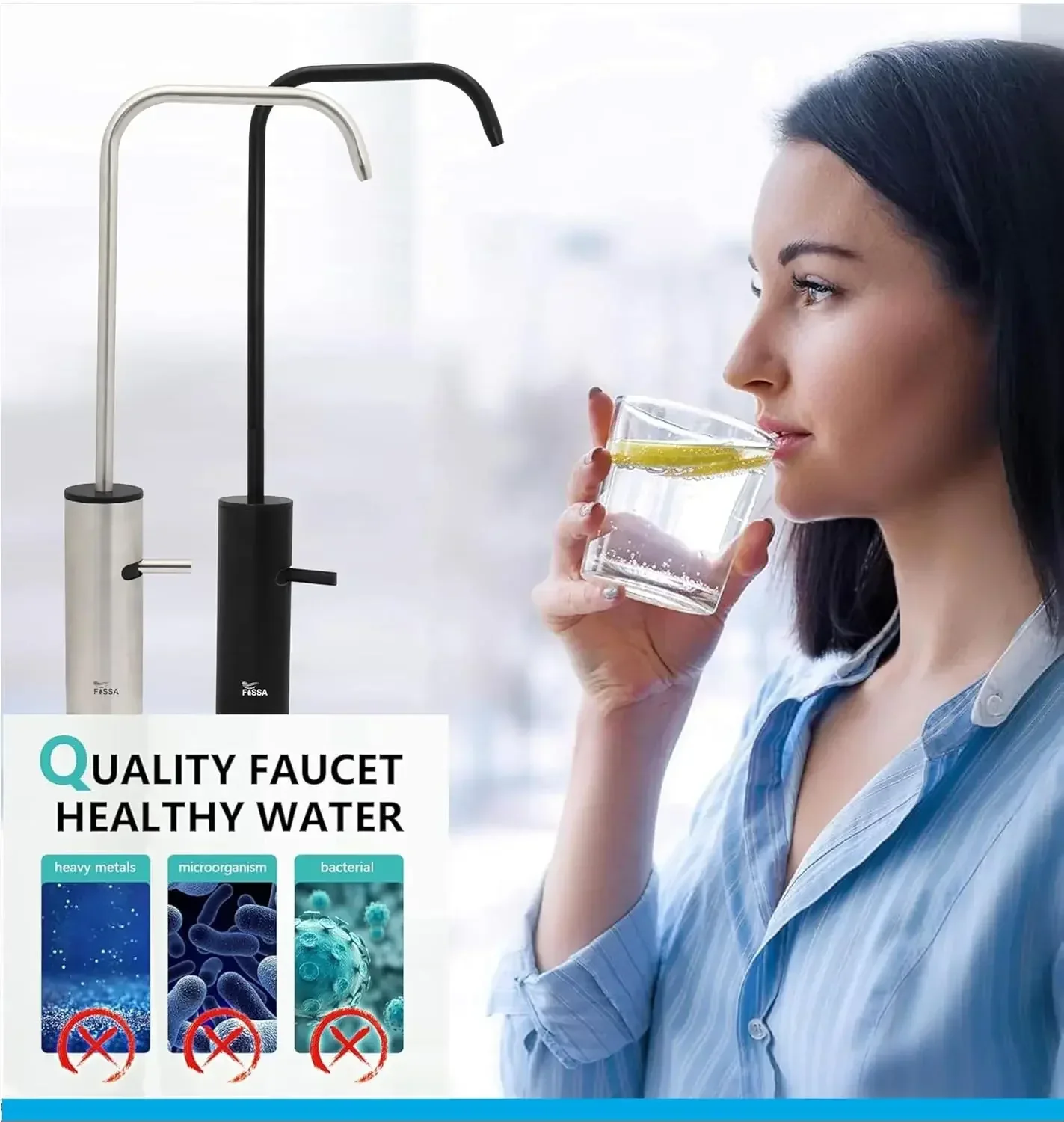 Opera L Bend RO Tap/Faucet Premium Stainless Steel Silver - Image 6