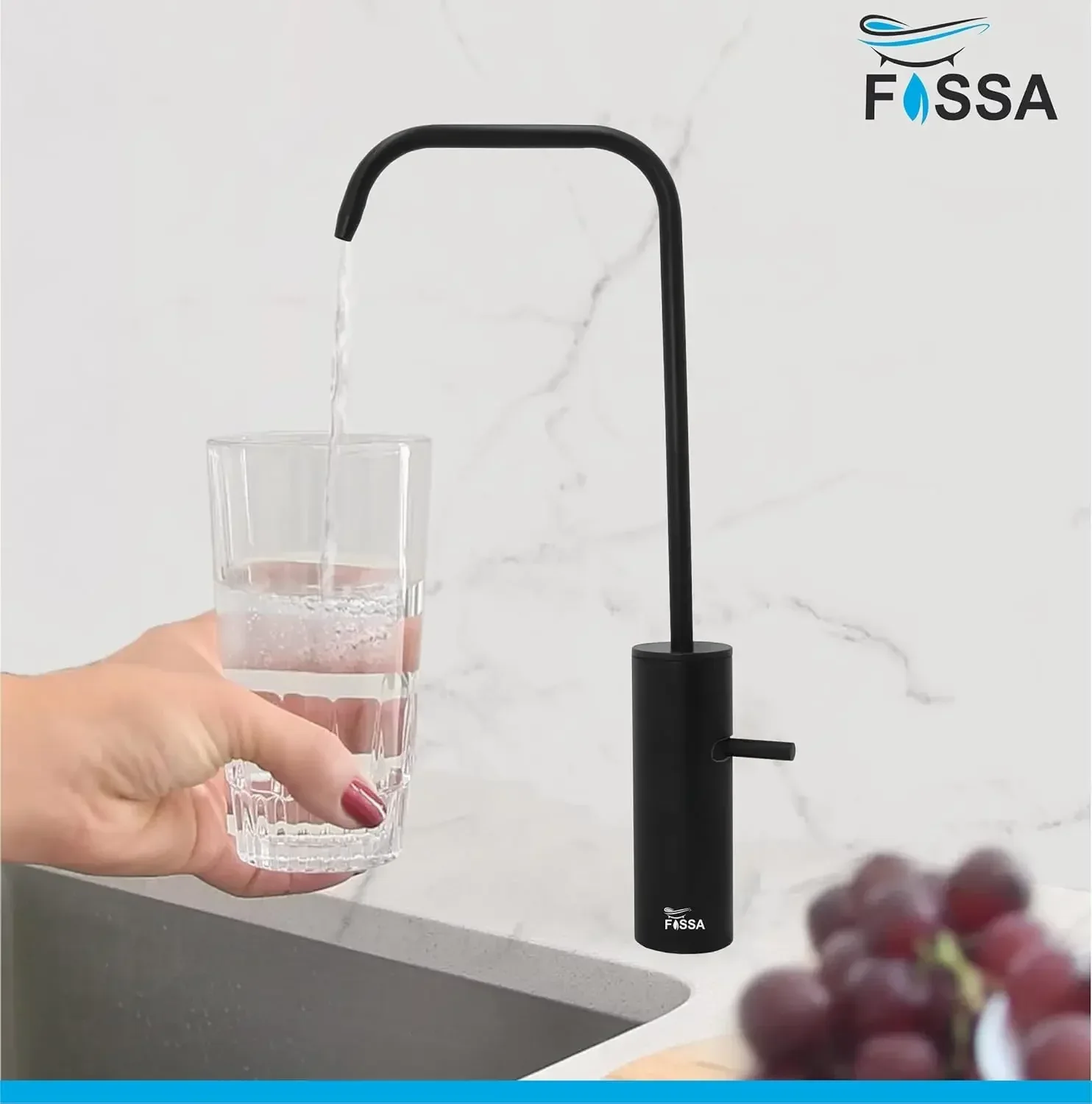 Opera L Bend RO Tap/Faucet Premium Stainless Steel Black - Image 7