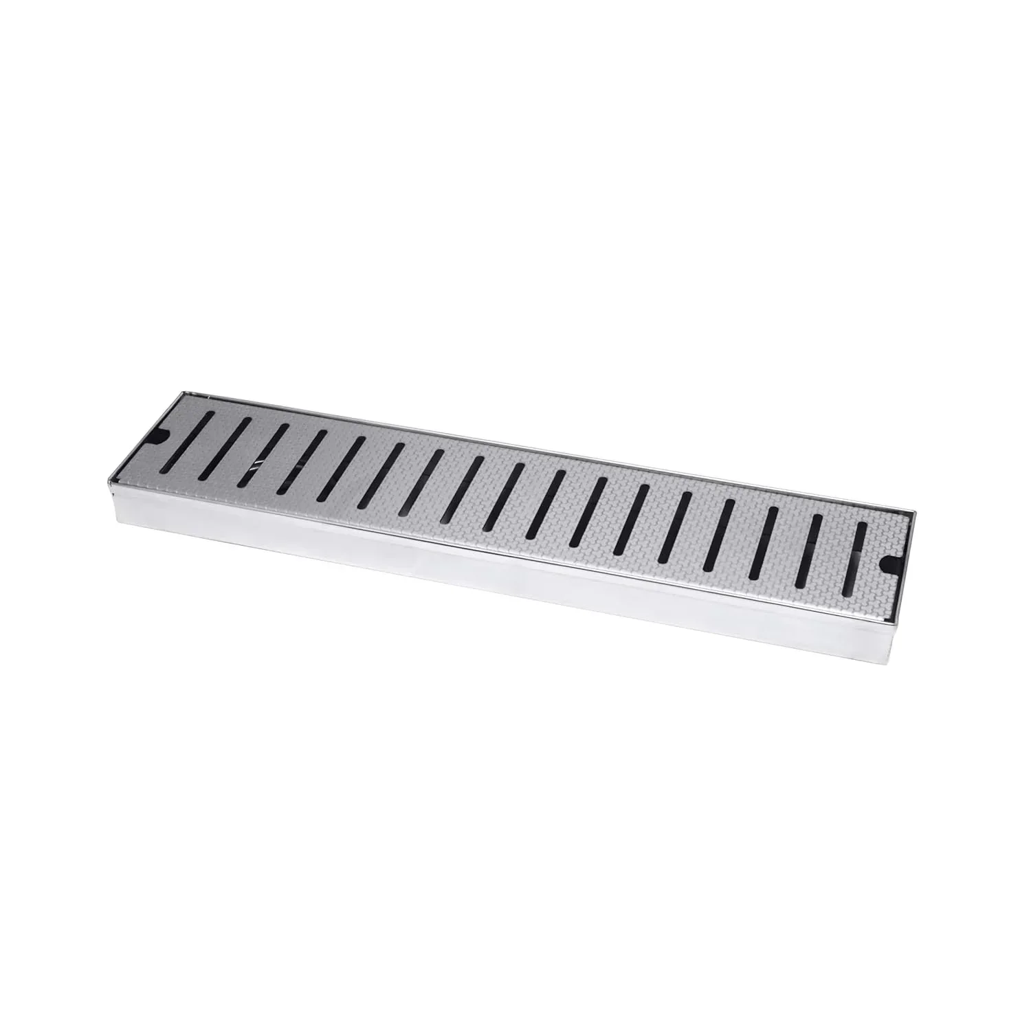 Linear (18 x 4 Inches) Honeycomb Shower Drain Channel With Side Hole AISI 304 Stainless Steel - Image 6