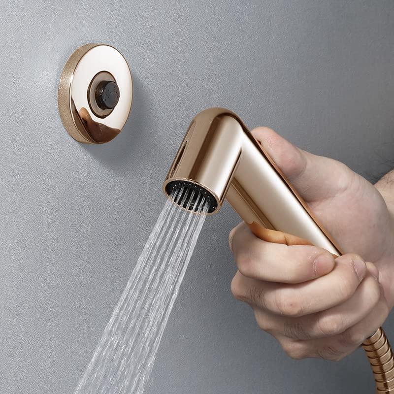 Magnetic Rose gold ABS Health Faucet with 1 Meter 304-Grade SS Hose Pipe & Hook