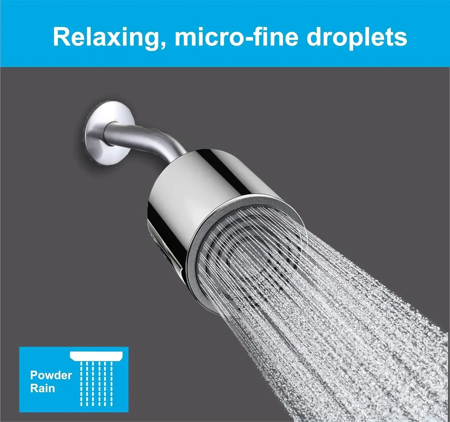 Mike (4.5 Inches) ABS Chrome Finish Overhead Shower With Arm (6 Inch) - Image 4