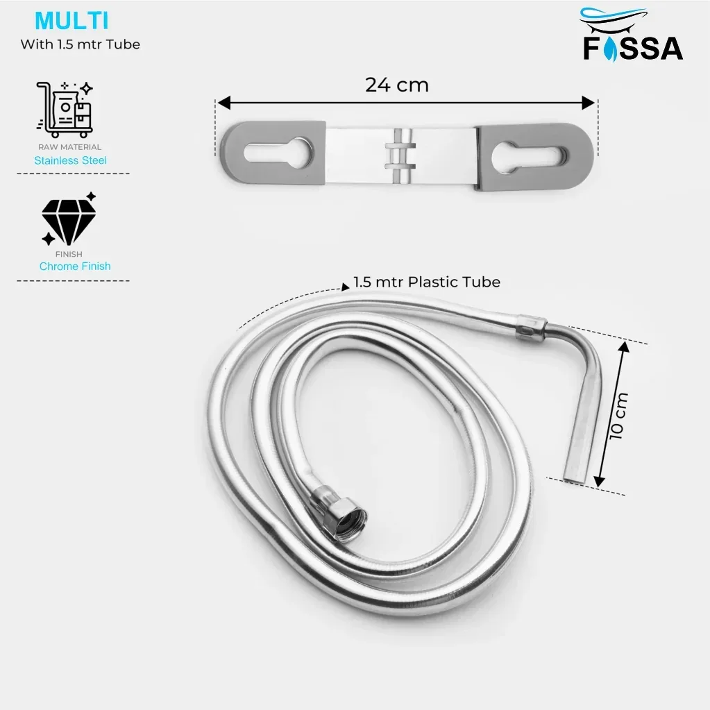 Multi Jet Spray with Heavy PVC Hose Pipe 1.5 Meter for Toilet - Image 2