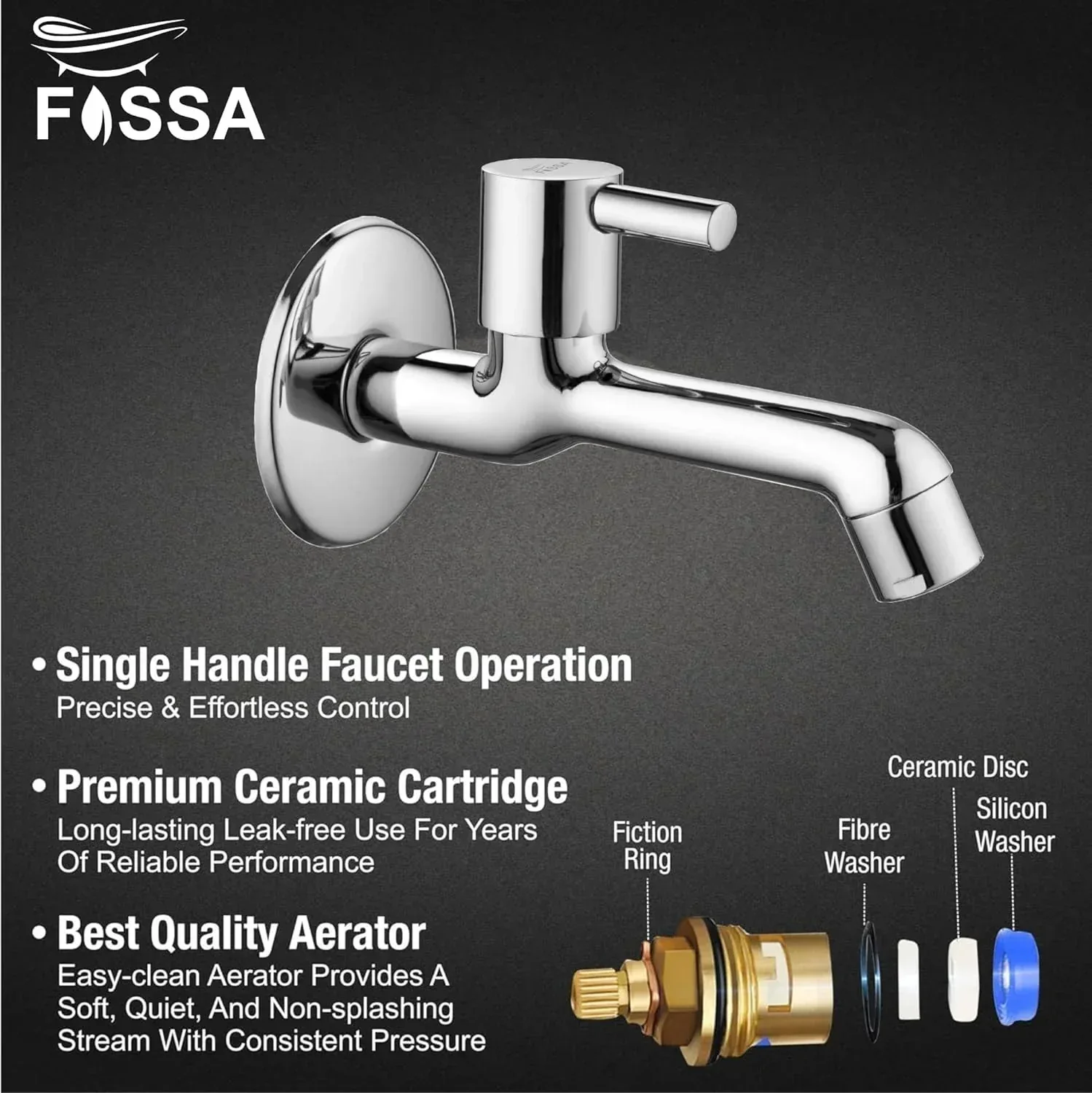Orbit Brass Faucet Bib Cock Tap (Long Body) - Image 2