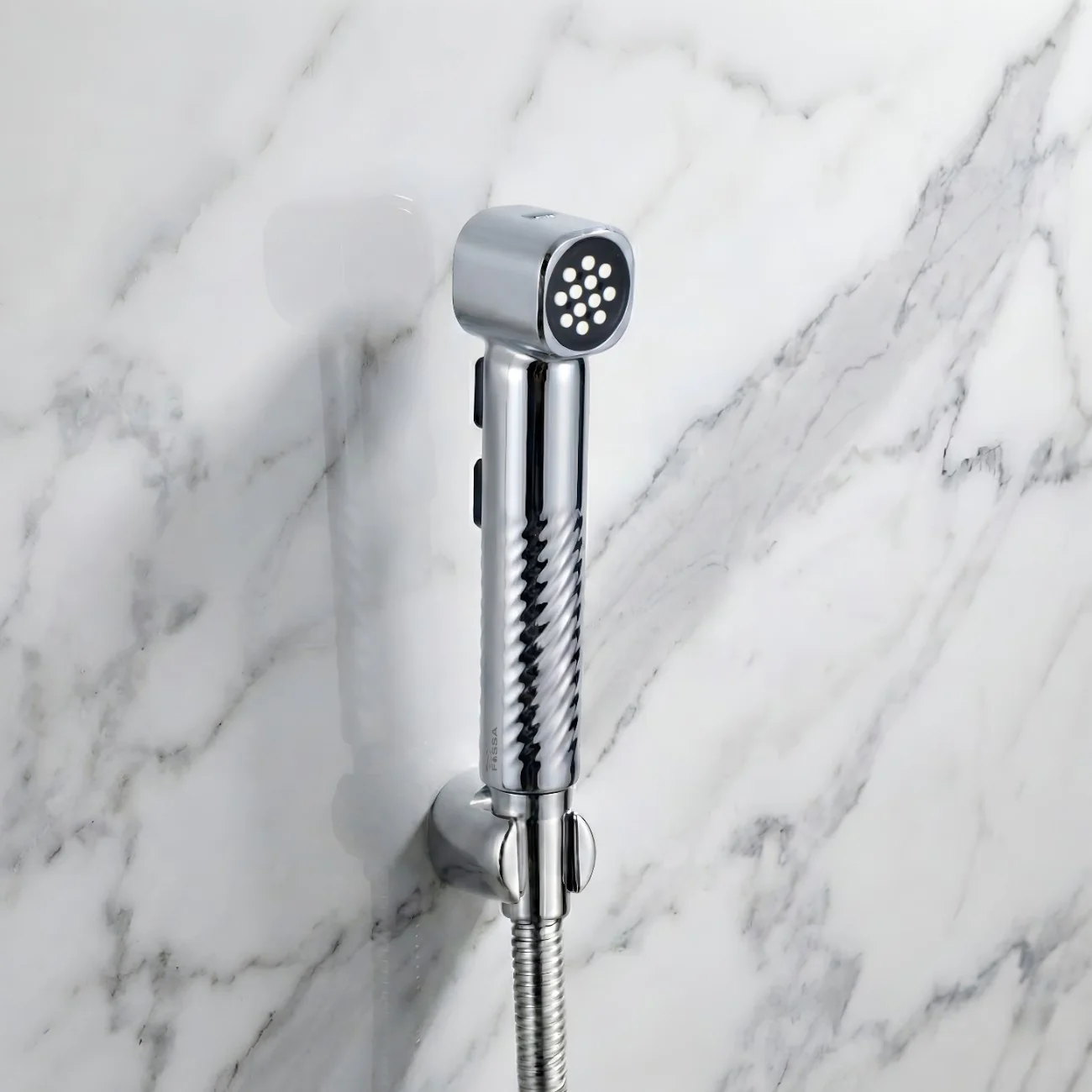 Rolex Silver ABS Health Faucet with 1 Meter 304-Grade SS Hose Pipe & Hook