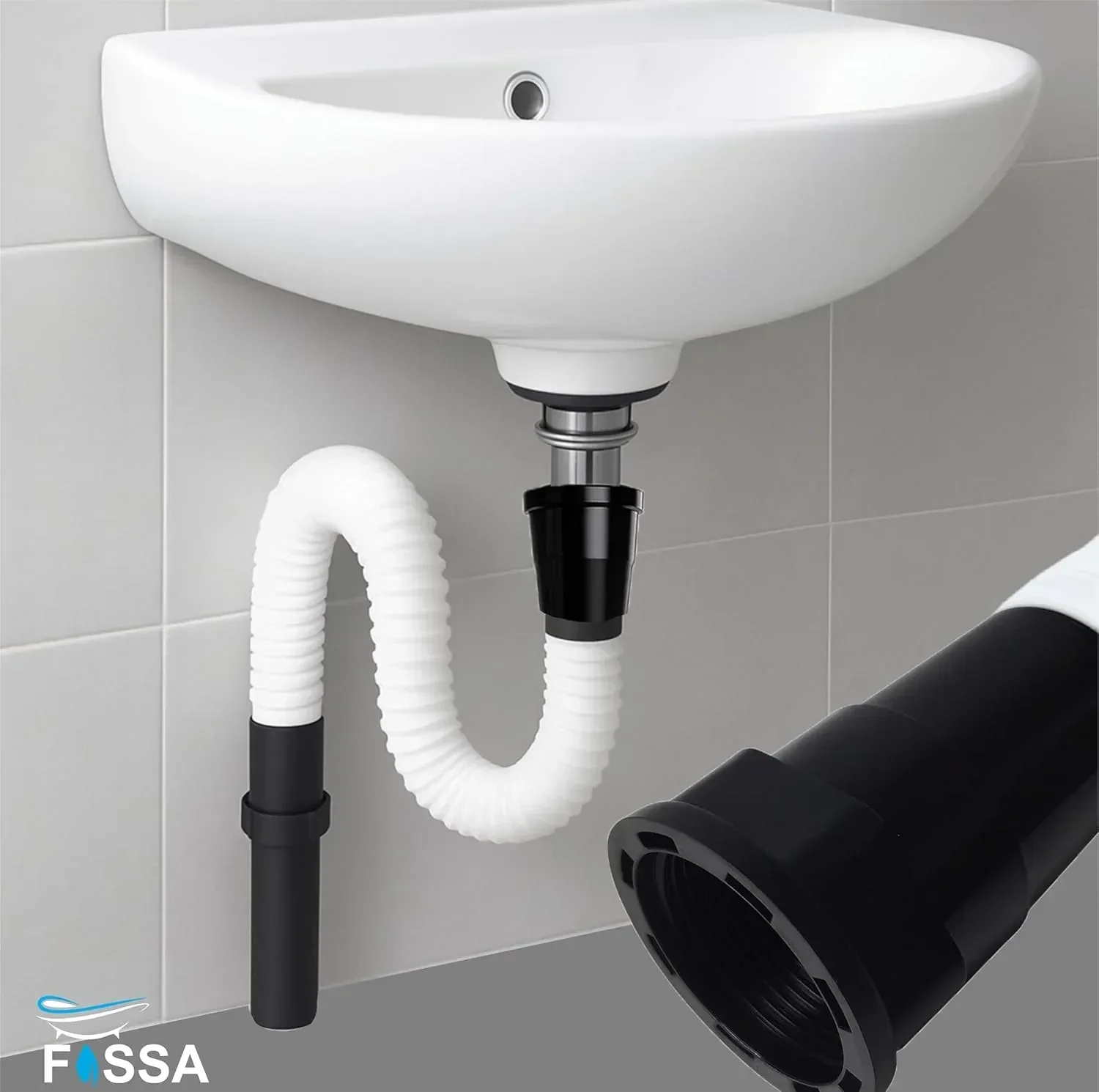 PP White Flexible Waste Pipe - Image 2