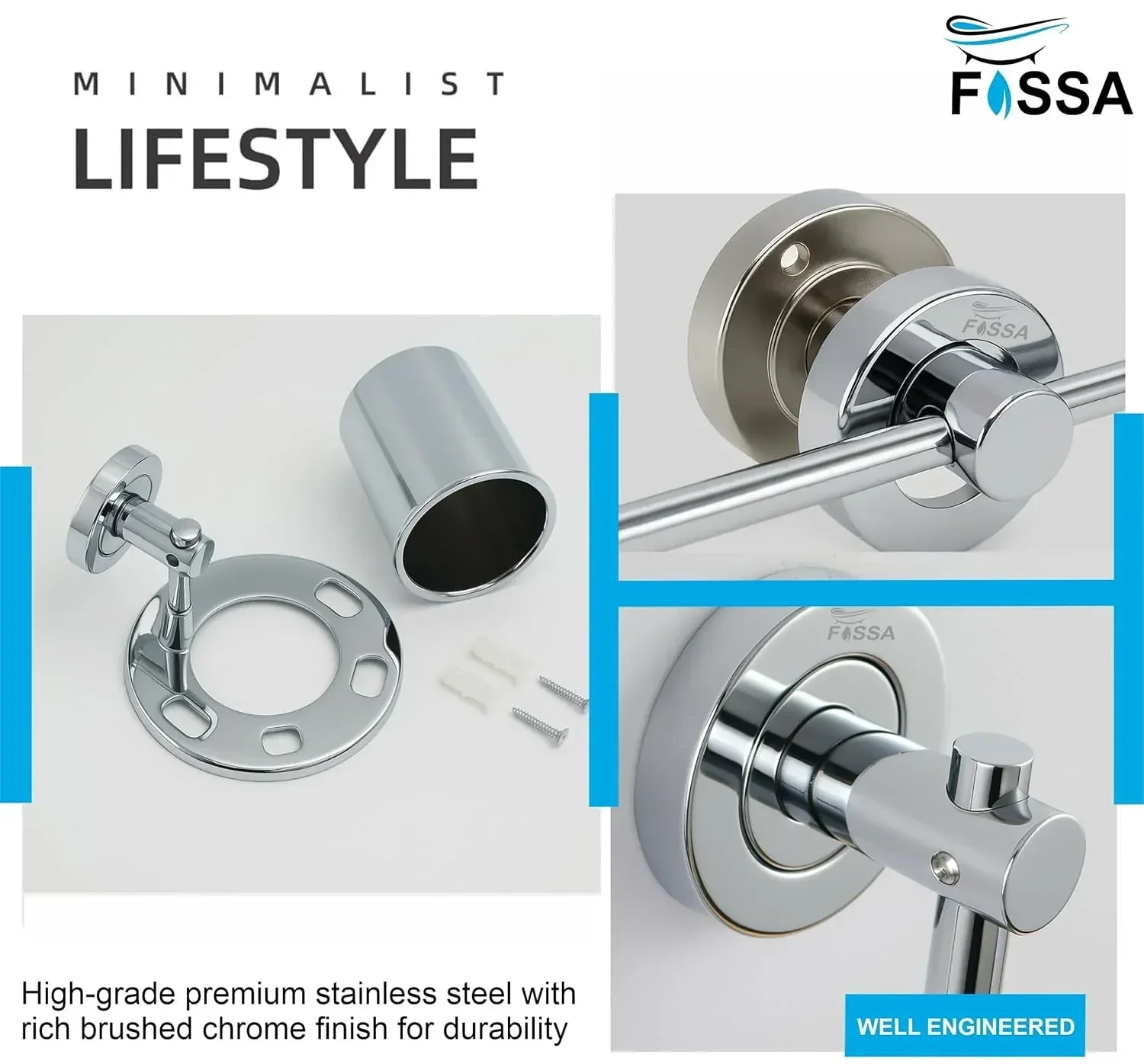 Round Stainless Steel Wall Mounted Soap Dish –Silver - Image 3